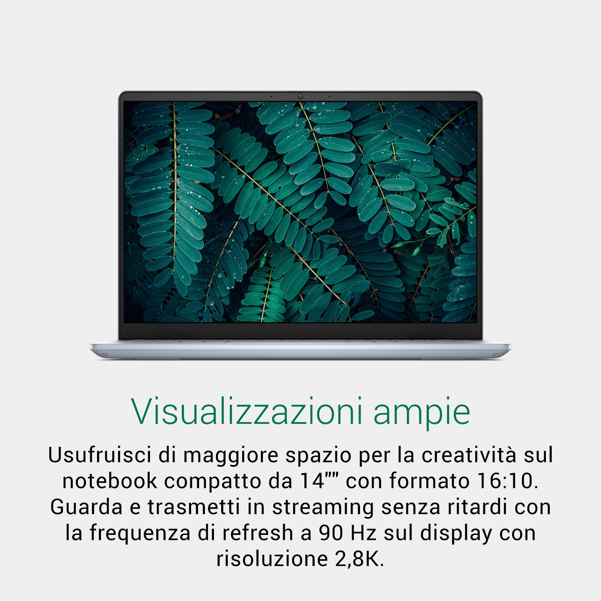 Dell Inspiron 14 Plus 7440 Portatile 14" 2.8K (2880 x 1800), Intel Core Ultra 7, Intel Arc Graphics, 32GB Memoria, 1TB SSD, Windows 11 Home, Tastiera retroilluminata, italiano, cloud cover
