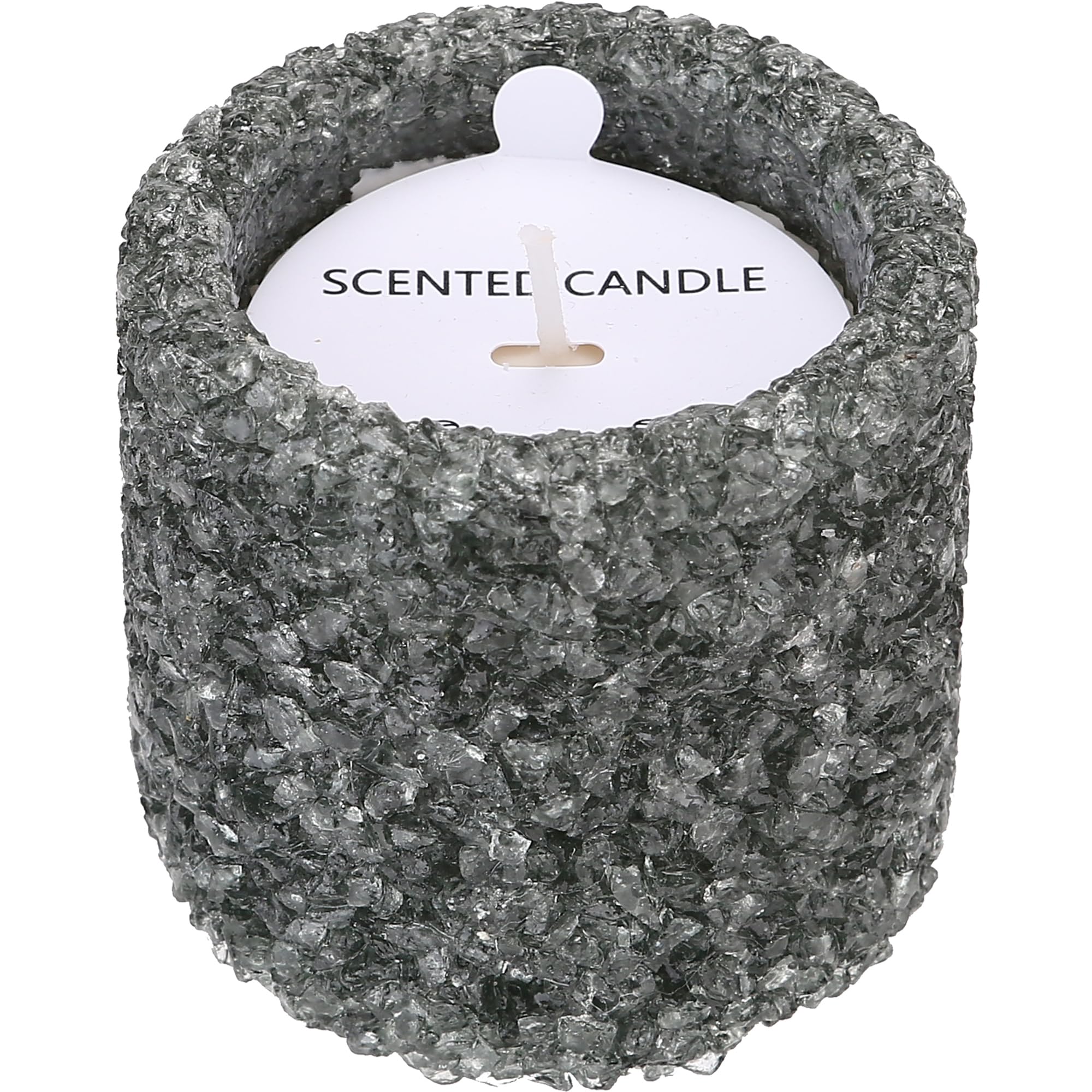 Sea TeamJar Scented Candles, Aroma Candle with Artificial Crystal Stone Bottle, Soy Wax Candle, Woody Fragrance, 4 oz, Cedar & Cardamon