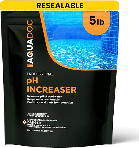 MAV AquaDoc pH Up for Swimming Pools - Soda Ash Pool pH Increaser, 5 lb