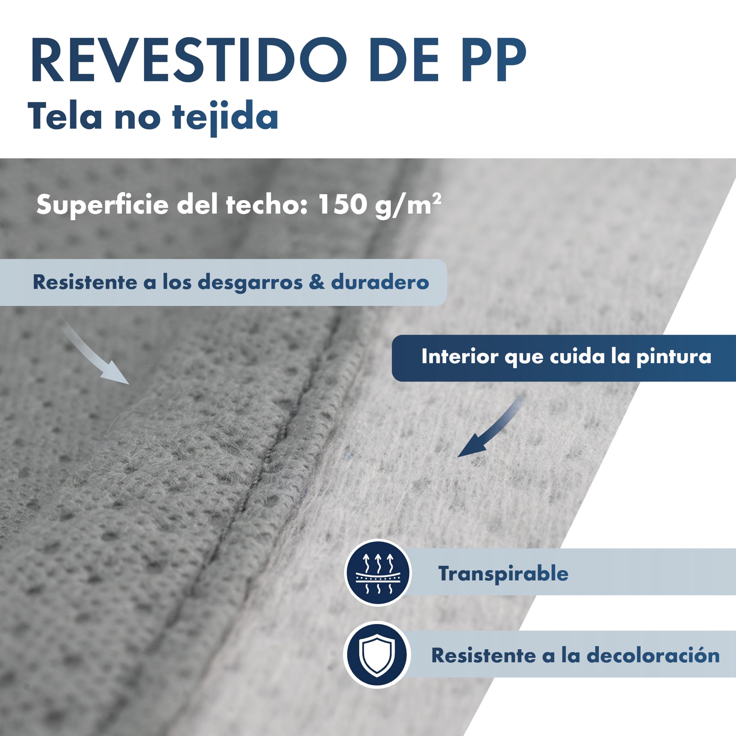 WALSER Lona Cubretechos para Caravana & Autocaravana, Impermeable & Resistente a los UV 500x300cm, Funda Protectora para Vehiculos Recreativos Gris