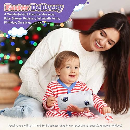 Miniatura 6 de UOZGUY Mantas de bebé personalizadas con rosa de elefante, manta de bebé personalizada con nombre para niña, mantas de bebé recién nacidas, 30 x 40