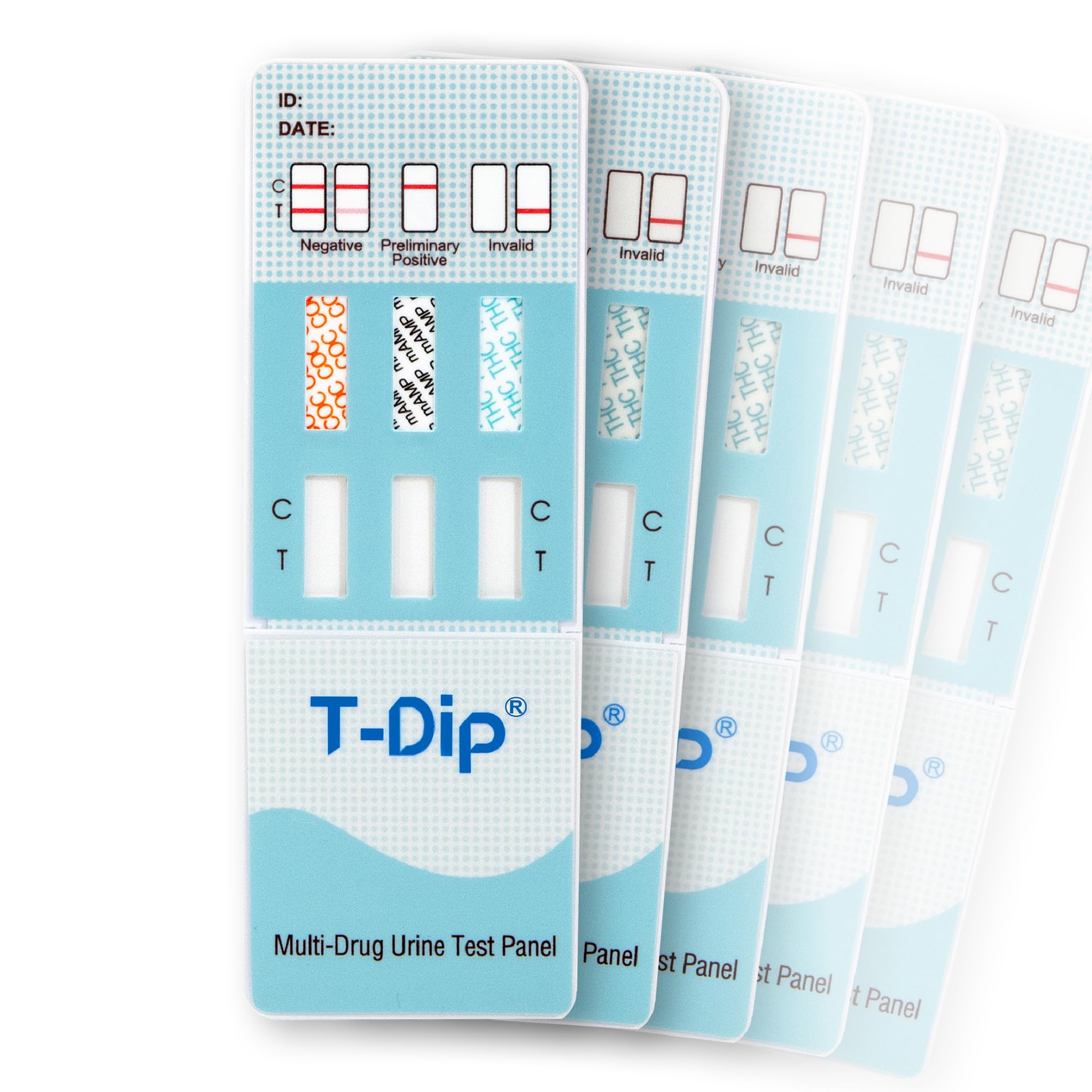 Prime Screen Multi-Panel Urine Test -Drug Testing Kit for (THC(Marijuana), MET/mAMP, COC)-WDOA-234-[5 Pack]
