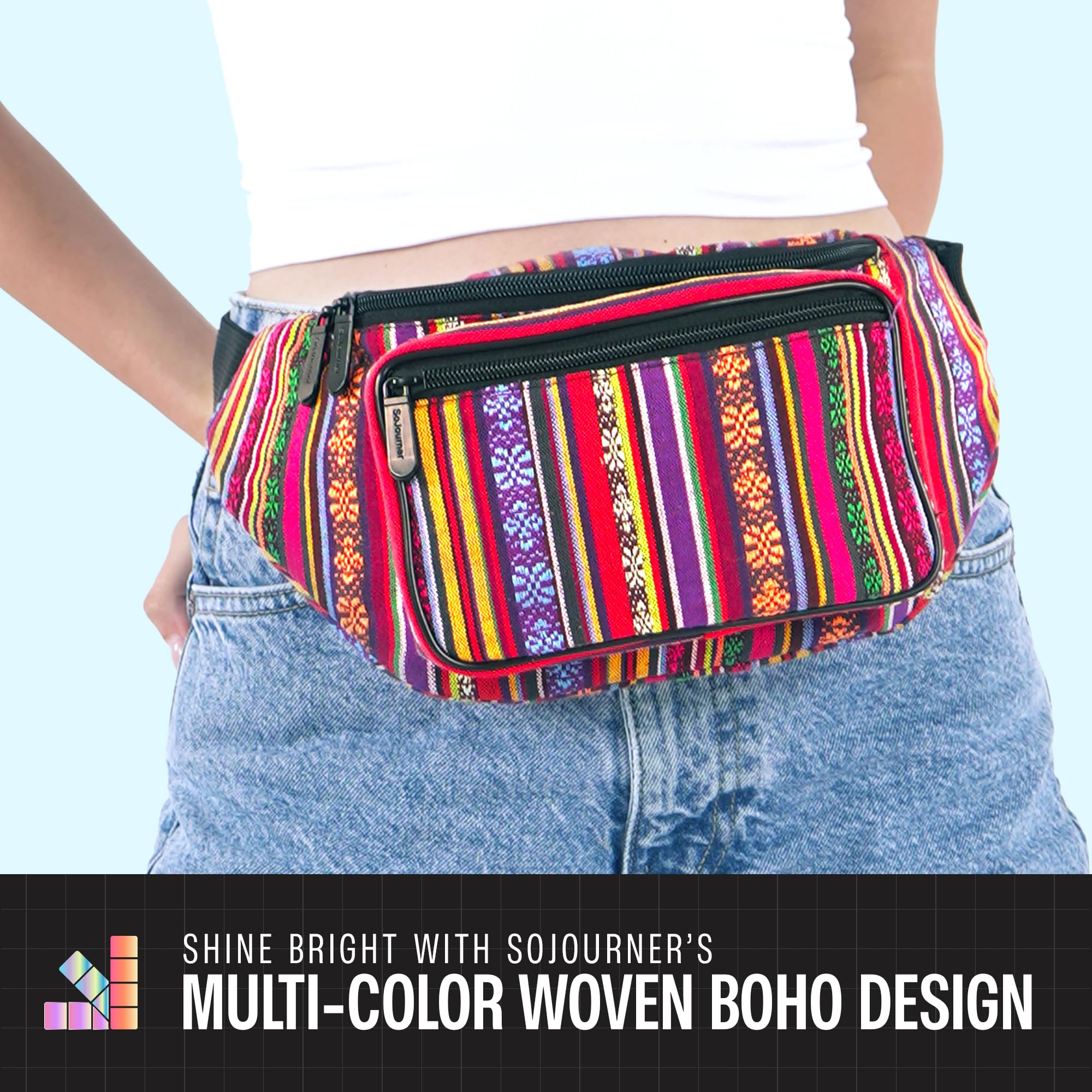 Black Fanny Pack Belt Bag I Mens Fanny Packs for Women Fashionable - Crossbody Bag Bum bag Waist Bag Waist Pack - Hands Free for Hiking, Halloween, Running, Travel, Waterproof and more: Orange Vert v2