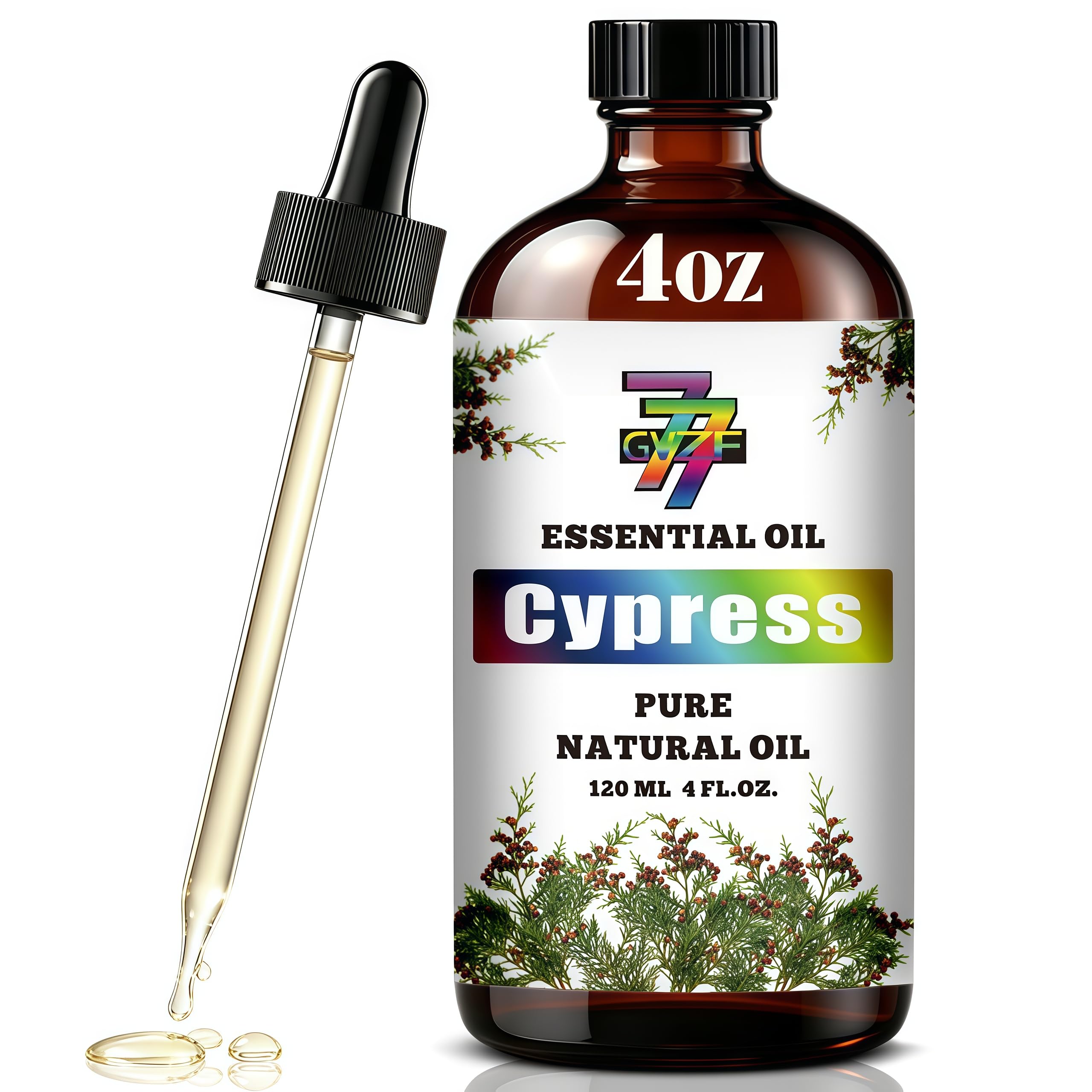 Cypress Essential Oil for Diffuser,Massage - 4 fl oz