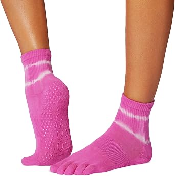 toesox Grip Full Toe Socks Womens Toe Socks for Yoga, Pilates, Barre & Studio Workouts