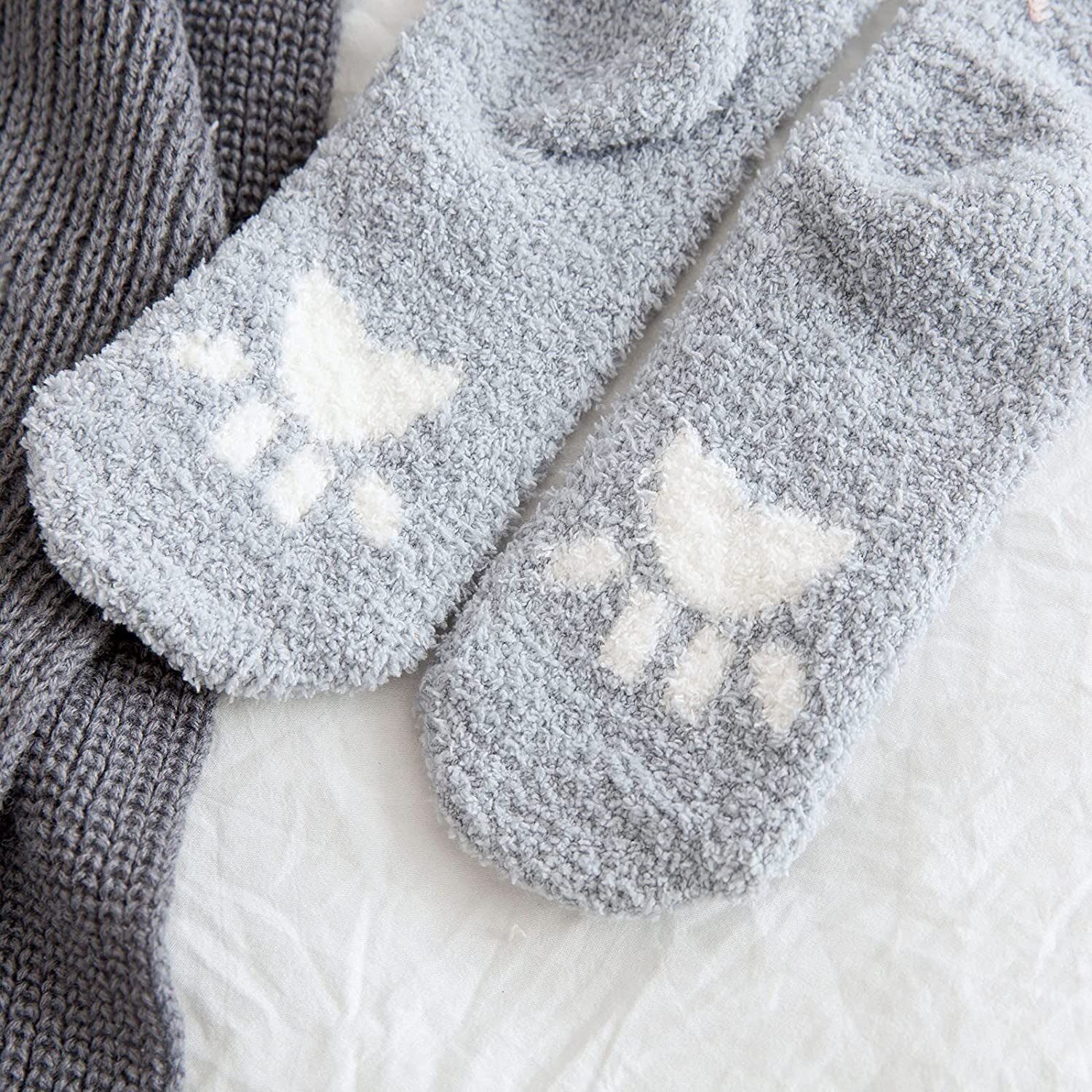 Wintersocken Bettsocken 5 Paar Flauschige Thermosocken Damen Winter Warm Super Weich Verdickte Socke Bequem Warme Flauschige Socken