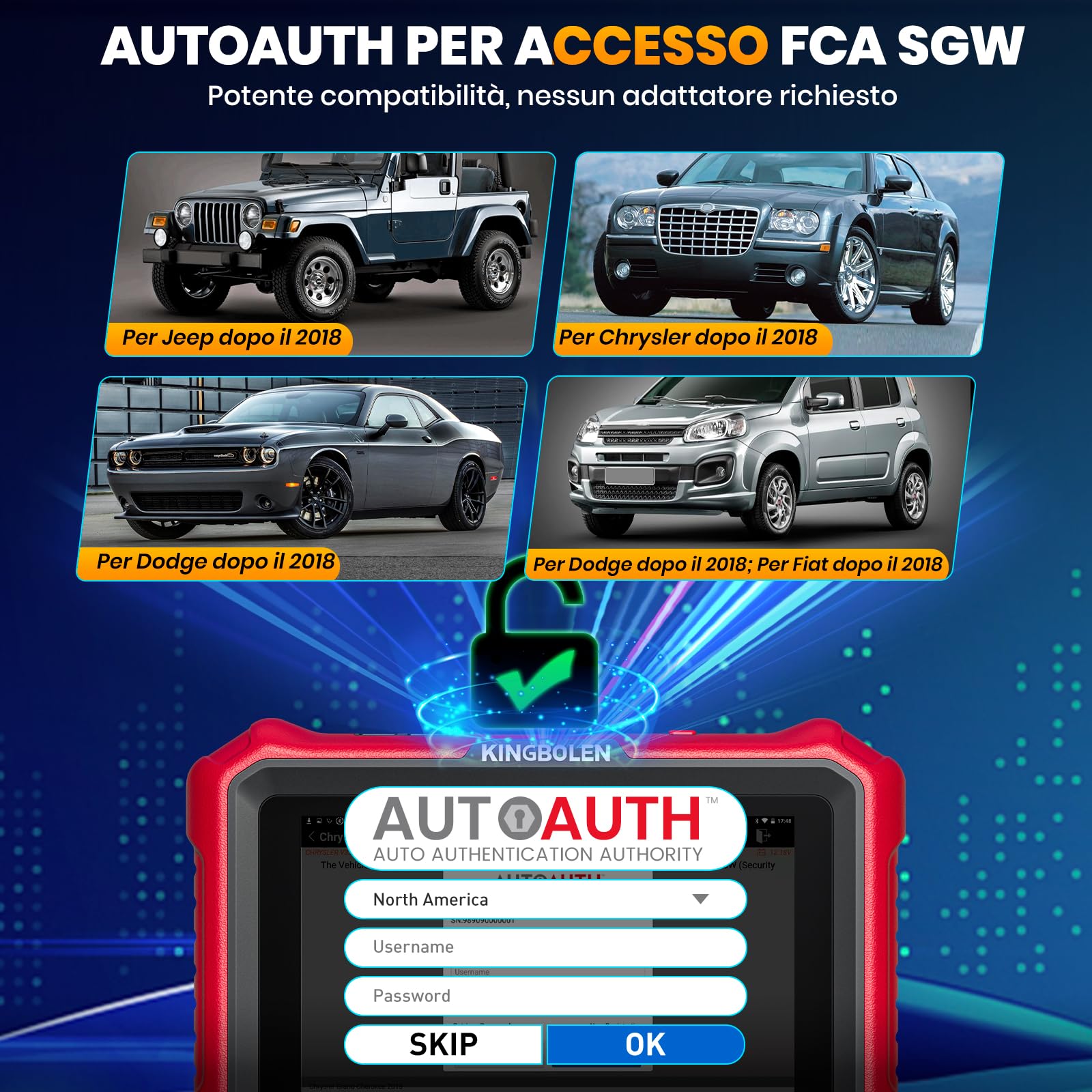 KINGBOLEN K8 Elite Diagnosi Auto in Italiano, Bidirezionale OBD2 Auto Diagnostica, Codifica ECU online, Diagnostica avanzata del sistema, 42+ Reset, FCA SGW, CANFD&DOIP, Aggiornamento Gratuito a Vita