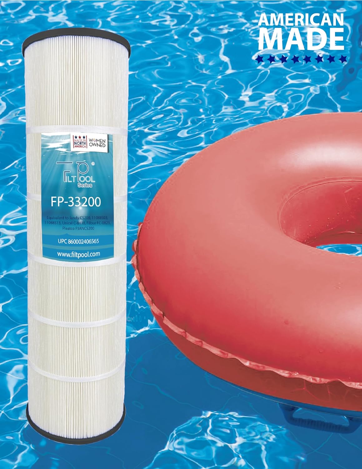 FILTPOOL FP33200 Replacement Pool Filter Cartridge, Compatible with