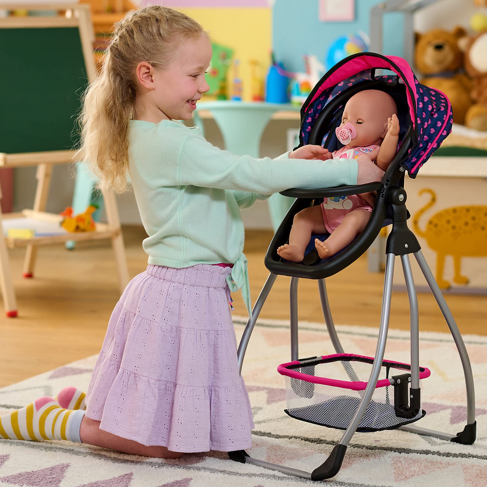 Bayer Doll's Highchair Convertible to Doll's Cradle