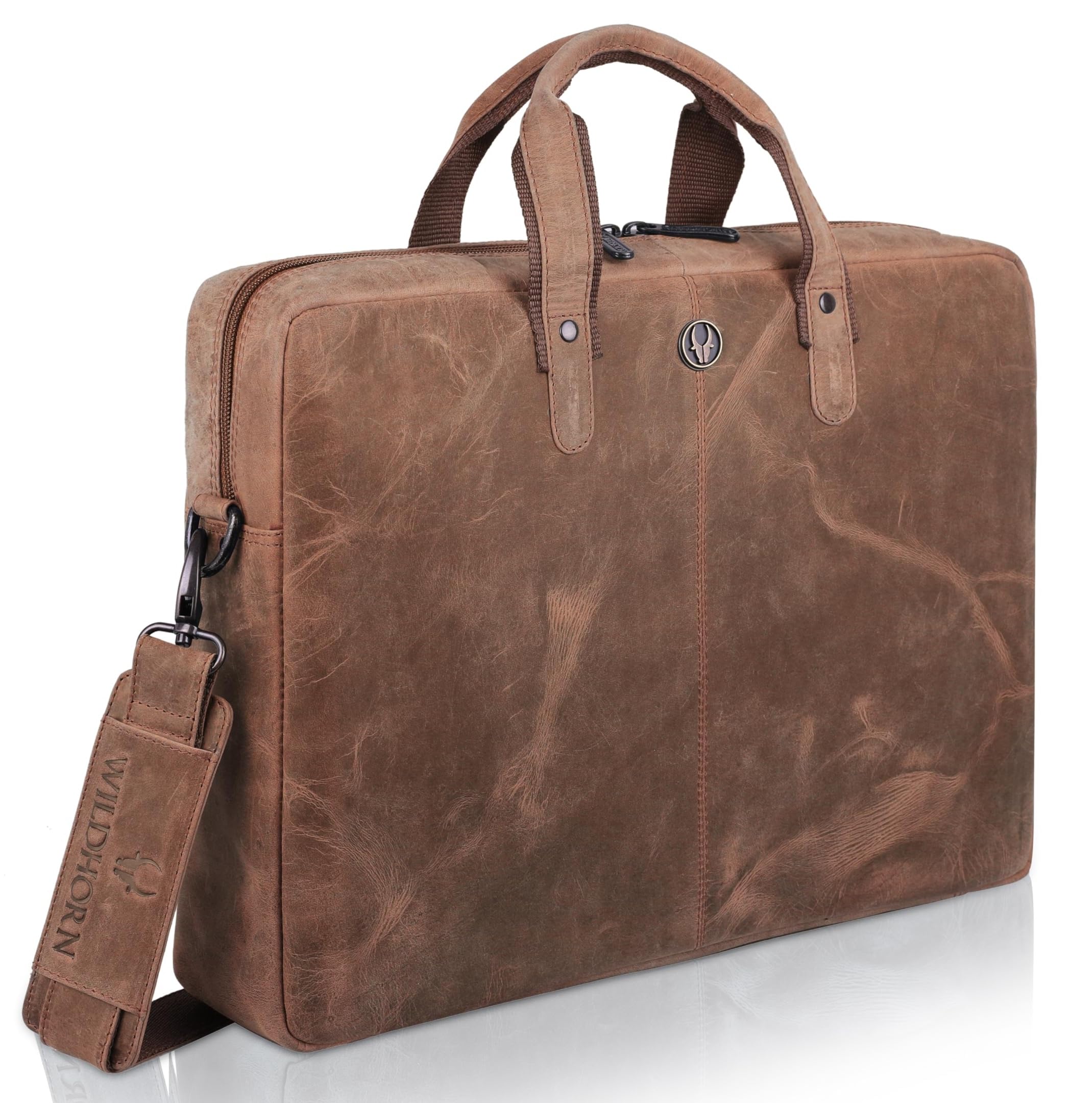 wildhorn Leather Laptop Messenger Bag for Laptop/MacBook up to 15 inch| Padded Laptop Compartment |Office Bag I 365 Days Warranty-picture-21