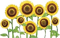 Vista 2 de Tervis Vaso de plástico con diseño de girasoles con envoltura y tapa amarilla, 16 onzas, transparente