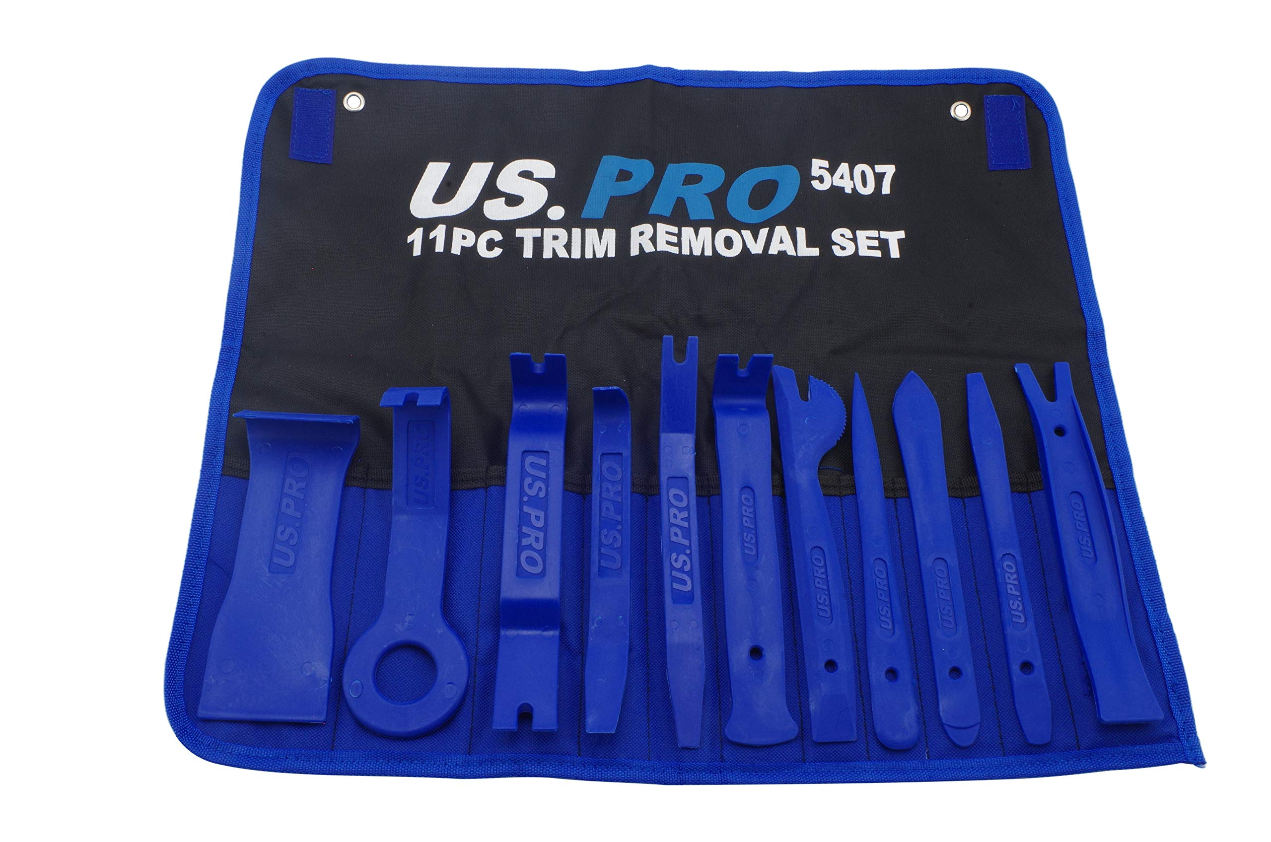 US PRO 11PC CAR DOOR TRIM REMOVER SET MOLDING PANEL MOLDING CLIP POPPER LEVER