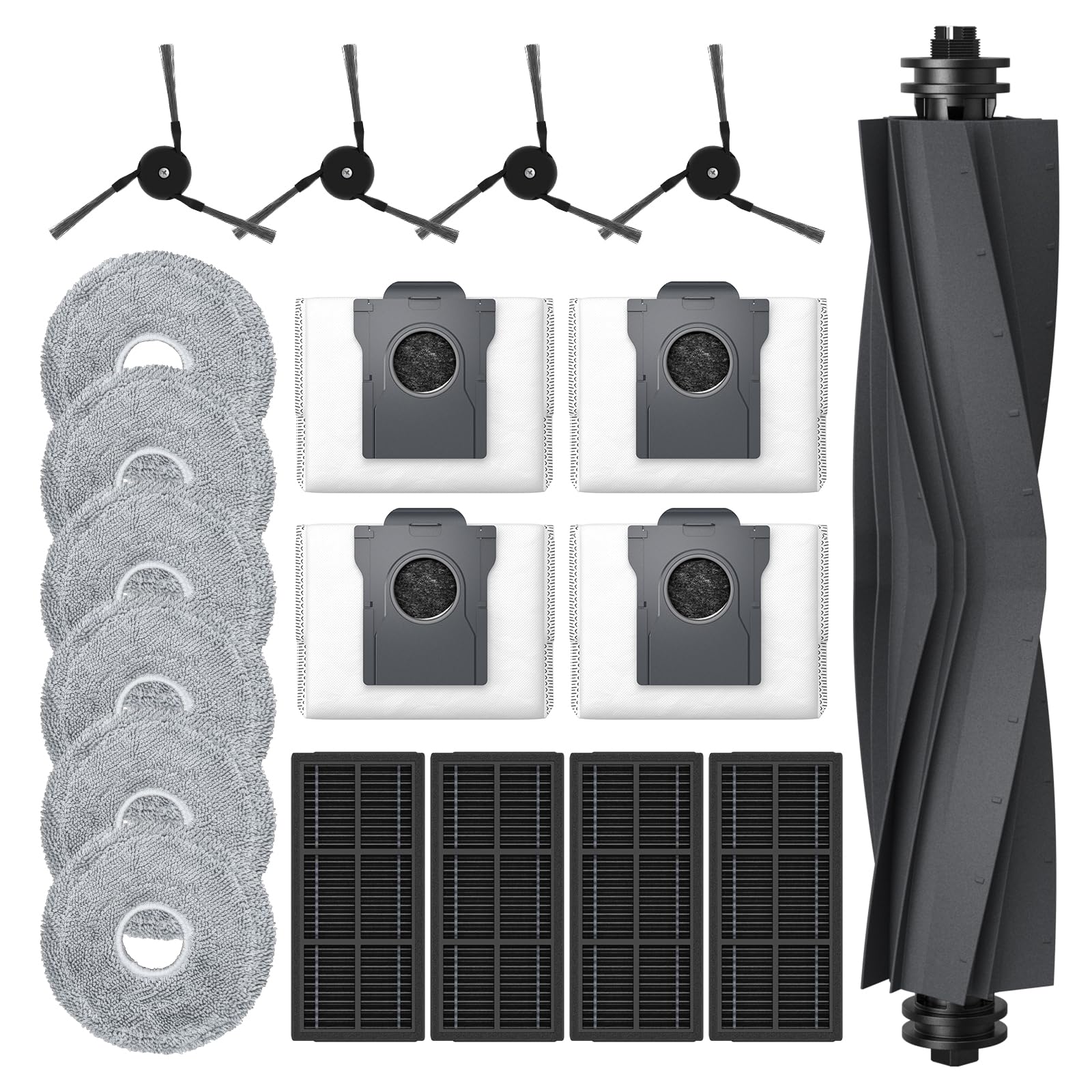 Bluearks 23Pcs Replacement Parts Kit For Dreame X40/L40/MOVA P10 Pro Ultra Robot Vacuum - Brushes, Filters, Mop Pads