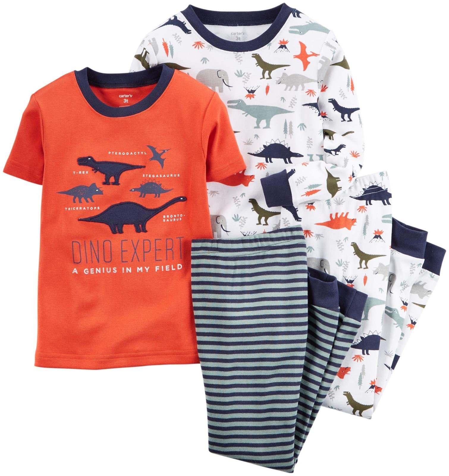 De Carter bebé Boys '4 pieza Slogan Tee PJ Set (Baby) - Multi -