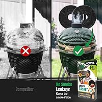 Vista 4 de Junta para Big Green Egg L/XL/XXL – Paquete de 2 sellos de juntas de ahumador de 8 pies – Junta BGE 7/8" x 1/8" Fieltro - Compatible con Big Green