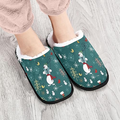 Miniatura 4 de Christmas Santa Deer Snowman Slippers for Women Men Soft Non-Slip Indoor House Slippers Slipper Home Shoes for Gift Hotel Guest Travel Bedroom