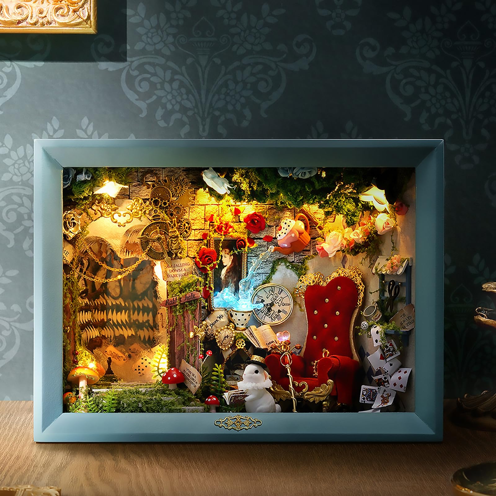 Creativa cabaña de madera marco de paisaje juguetes para niños y adultos decoración del hogar juguetes artesanales para reuniones familiares Actividad educativa de manualidades