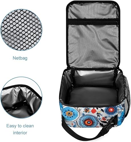 Miniatura 4 de Lonchera con diseño de flores, simple, moderna, linda, pequeña, para mujeres, hombres y adultos, aislada, a prueba de fugas, regalo de moda para el