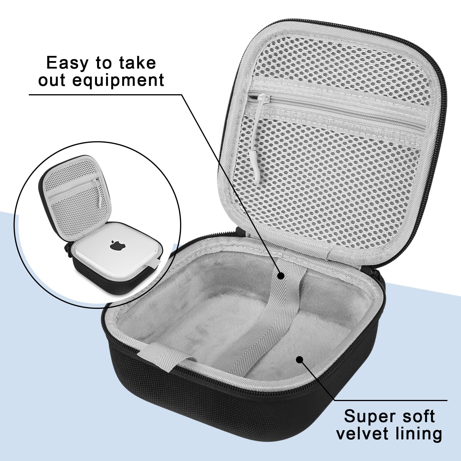 Étui de protection Apple Mac mini M4/M4 Pro, étanche, résistant aux chocs, boîte de transport robuste