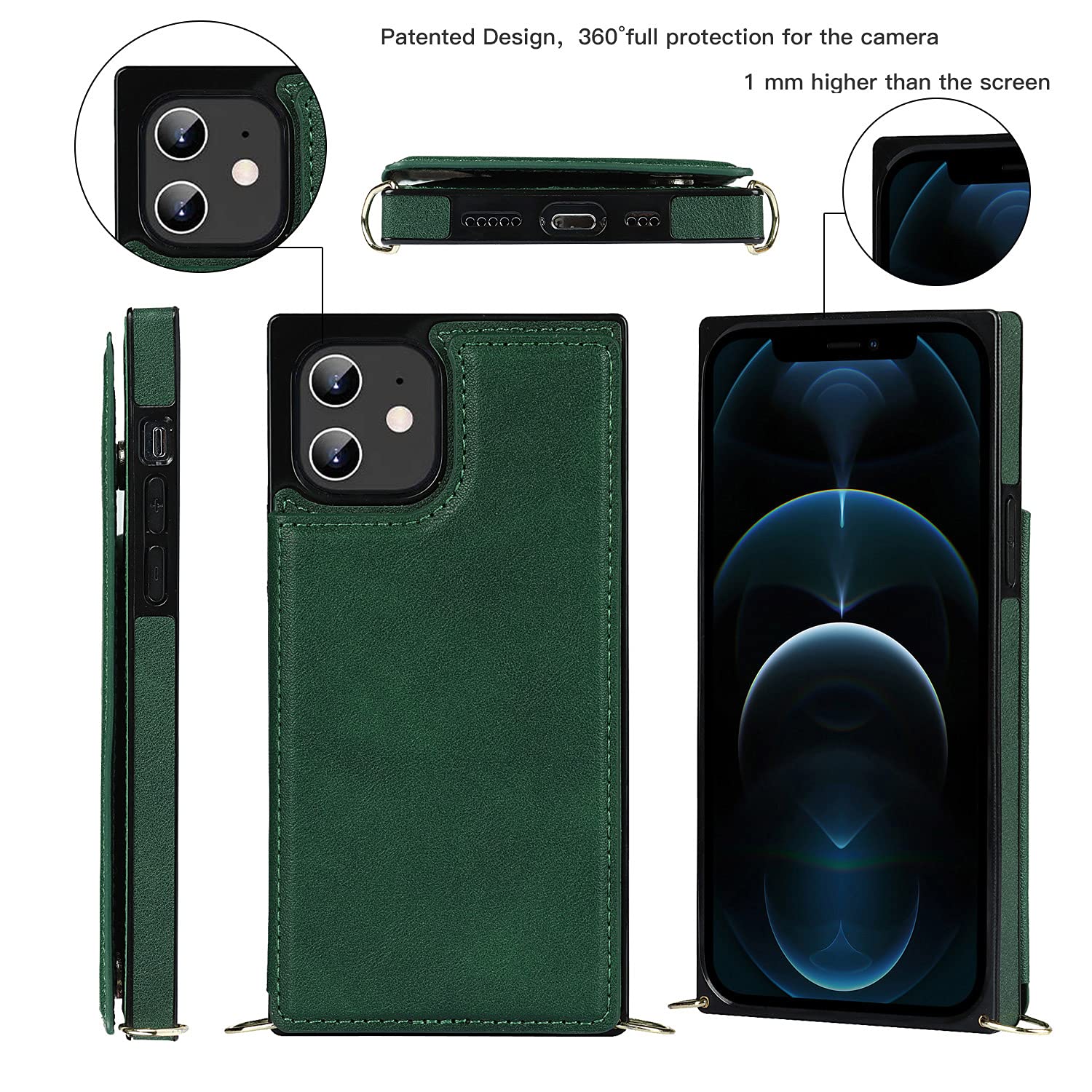 Cover per iPhone 12 Mini 5,4 Pollici, Custodia in Pelle
