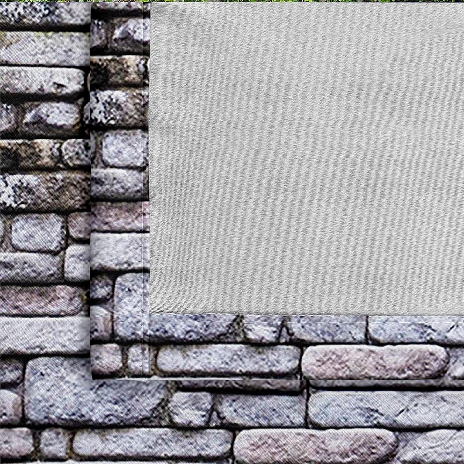 Tenda per camera da letto, tende vintage per soggiorno grigio chiaro verde muro di mattoni e viti poliestere 2 pannelli 193 x 213,4 cm