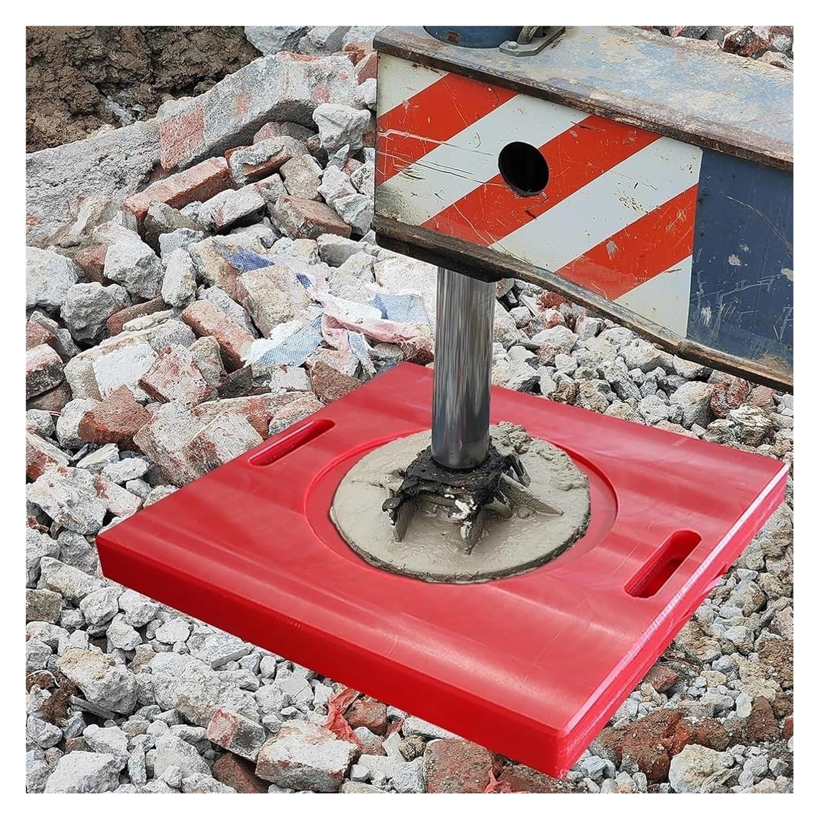 Cuscinetti per timbri per gru, cuscinetti per timbri rossi per gru rimorchio da viaggio, blocchi di livellamento per camper, cuscinetti flessibili, con manico integrato, set stabilizzatore di supporto