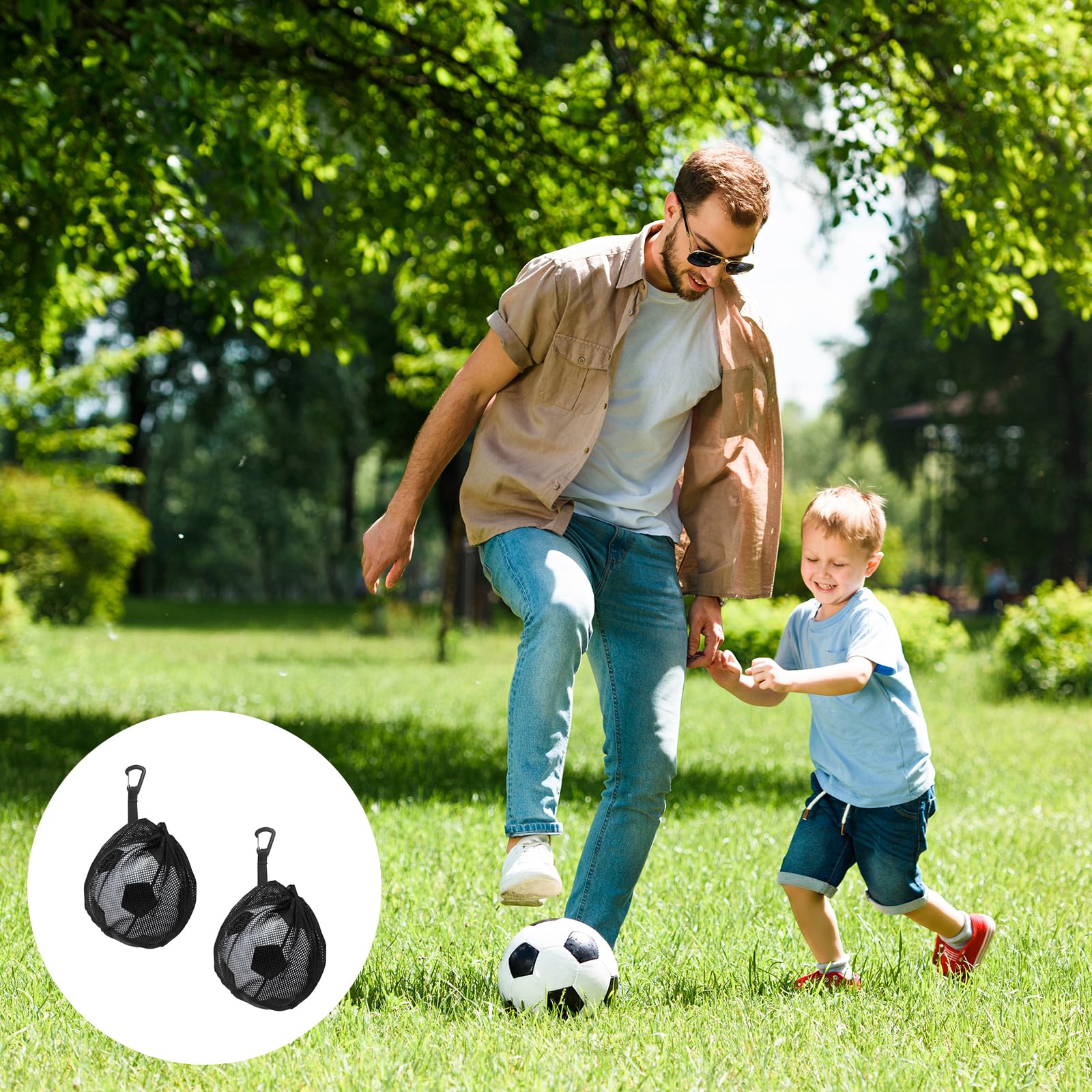 Lot de 2 Sacs à Ballon en Maille Filet, Filet à Ballons Léger et Pliable, Sac à Ballons de Basket-Ball avec Cordon de Serrage, Sac à Dos Filet à Ballons pour Football Volleyball Tennis