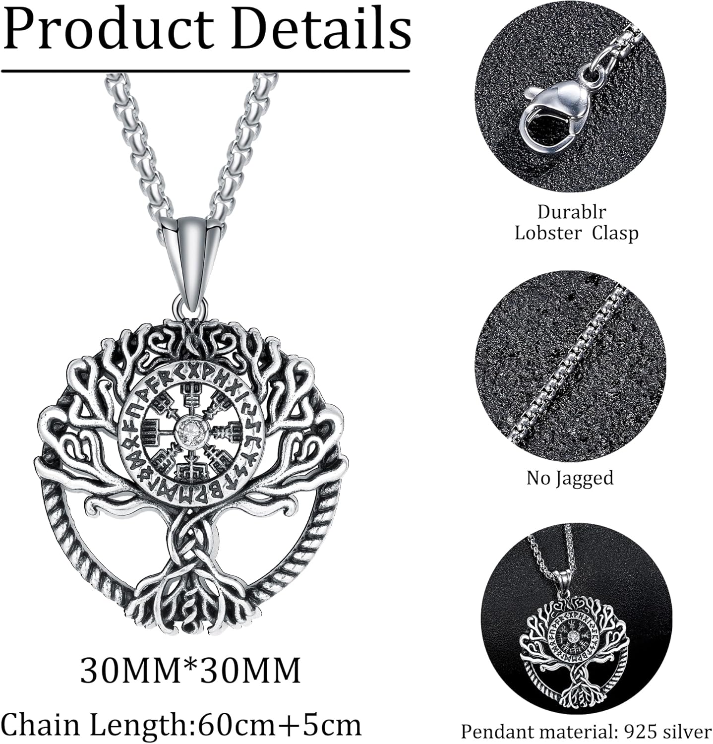 925 Sterling Silver Patron Saint Necklace Amulet Miraculous Medal Pendant Jewelry for Men Women with Friendship Talisman Travel Inspirational Gifts - Image 4
