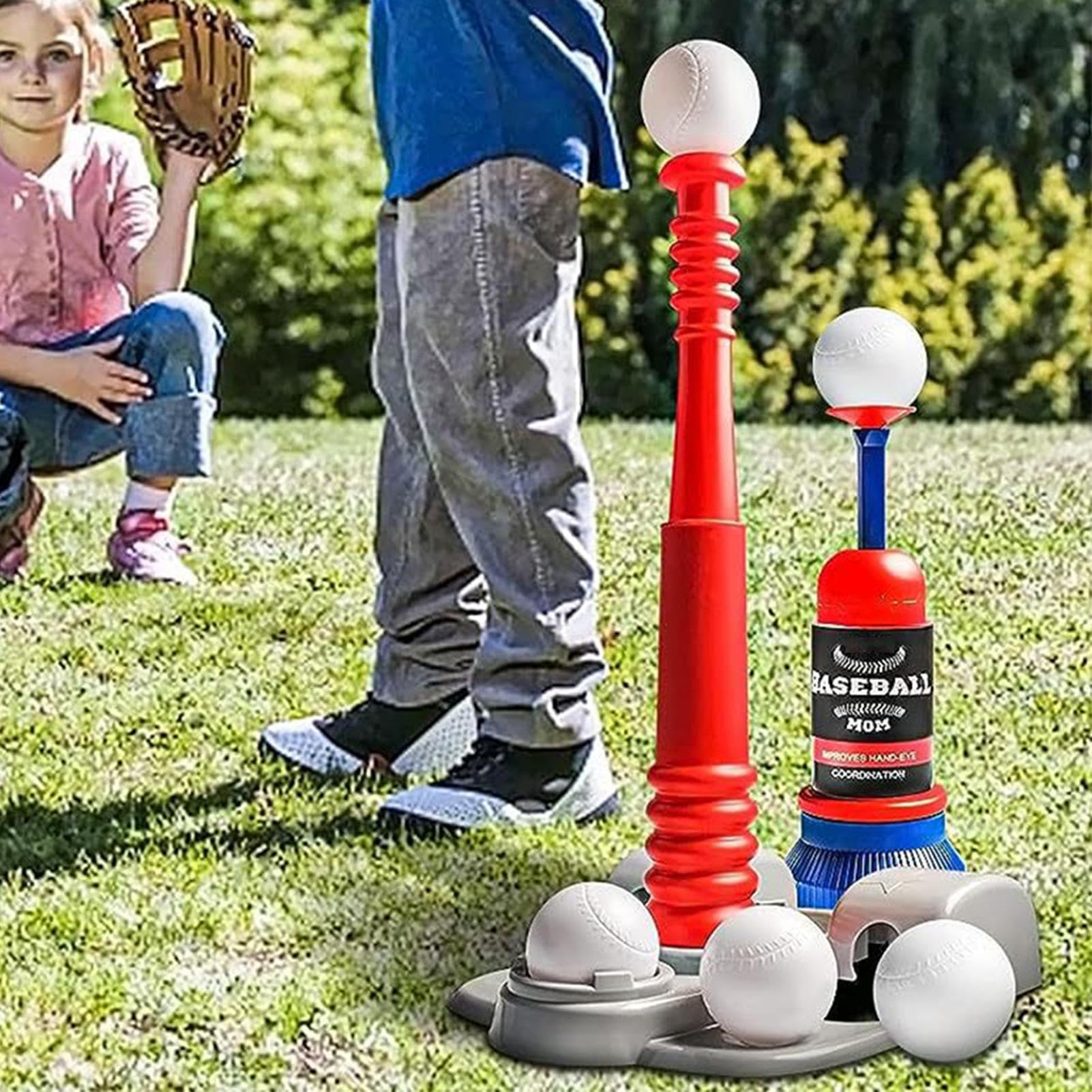Kit De Juego De Béisbol: Almacenamiento Portátil En De Red, Equipo Deportivo para Jóvenes, Entrenador De Práctica De Bateo | Ejercicio En El Patio Trasero, Mejora De Las Habilidades Mo