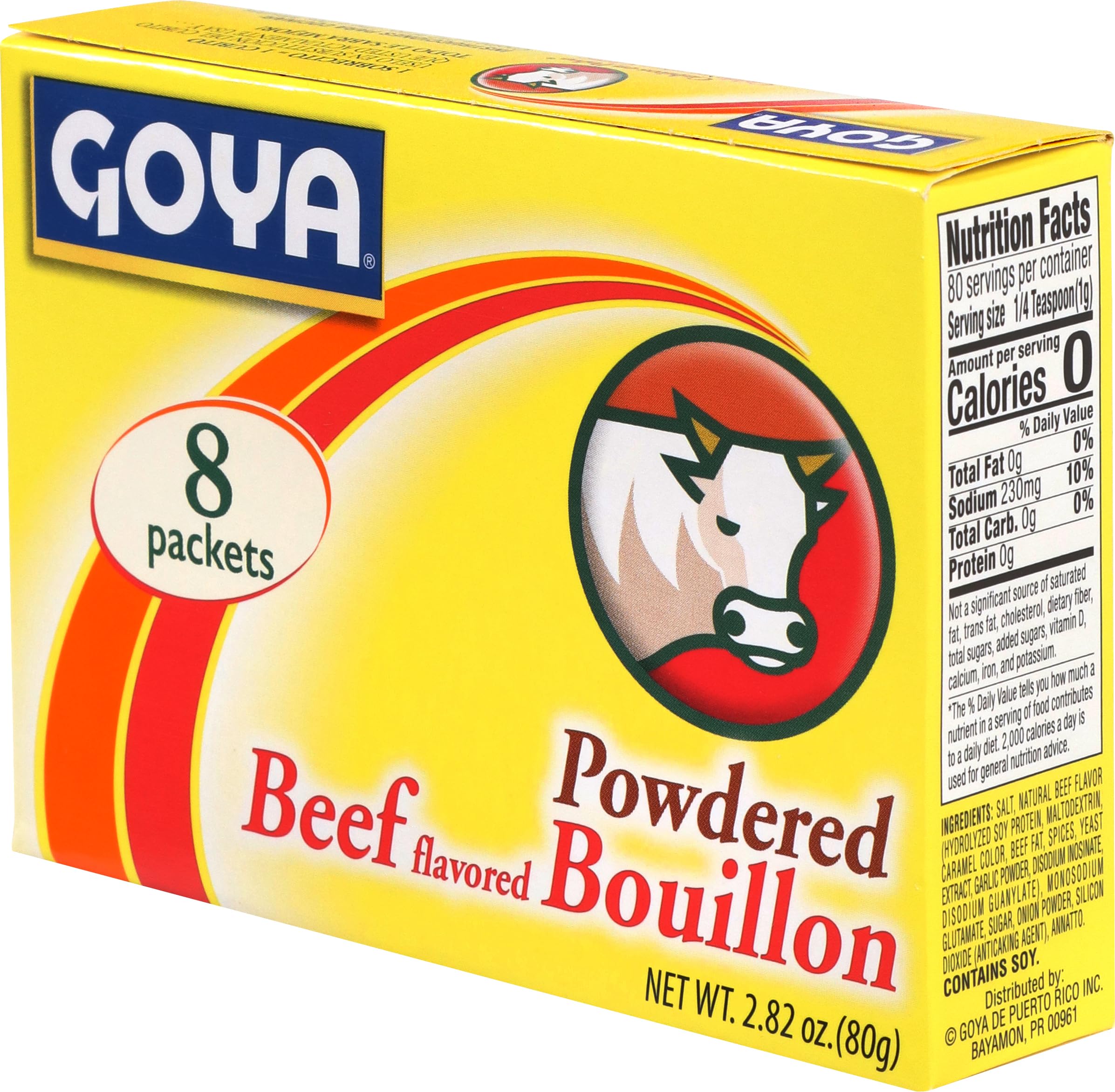 Goya Powdered Beef Bouillion, 2.82 Ounce