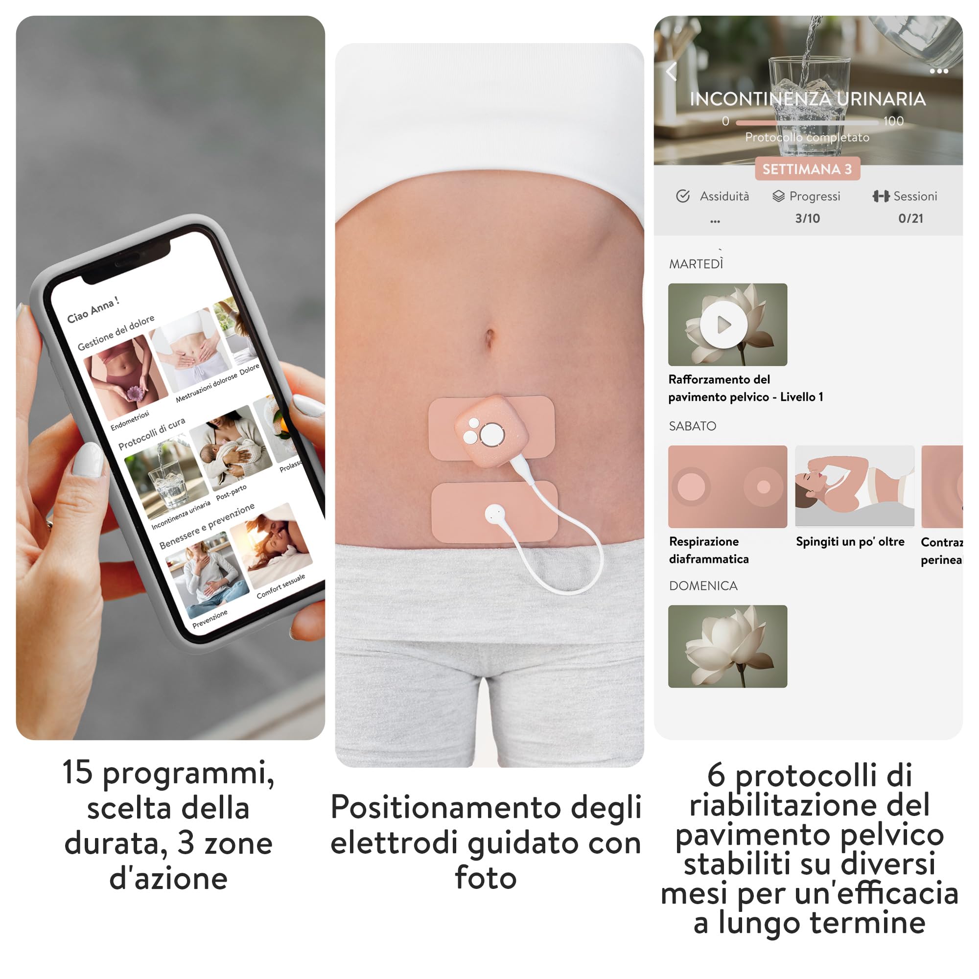 Pinktens Dispositivo Medico Connesso, Contro i Dolori Mestruali e l'Endometriosi, Tonifica e Rinforza il Pavimento Pelvico, Prevenzione dell’Incontinenza, Prolasso, Dispositivo di Allenamento Pelvico