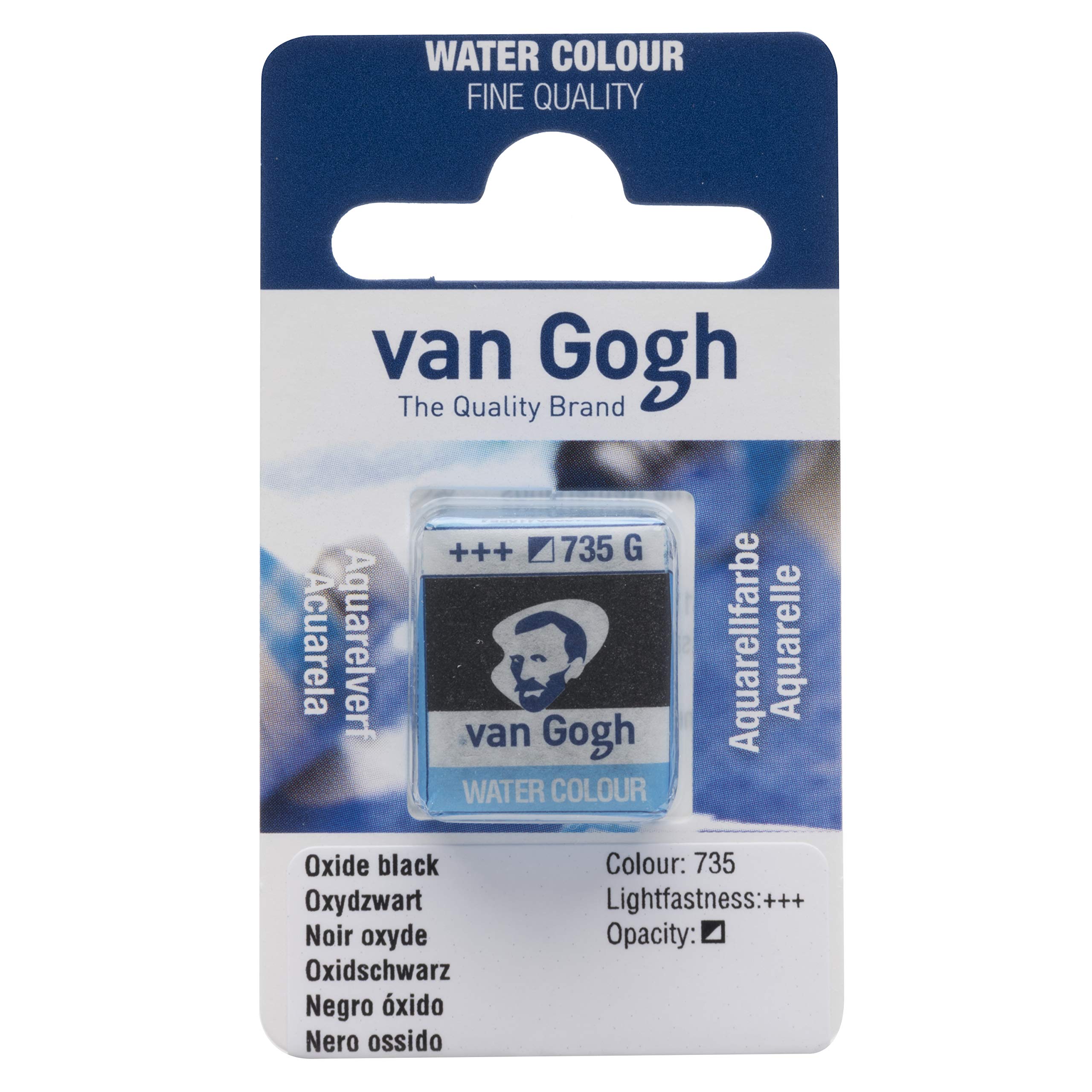 Van Gogh Oxide Black Watercolour Paint, Half Pan, 735