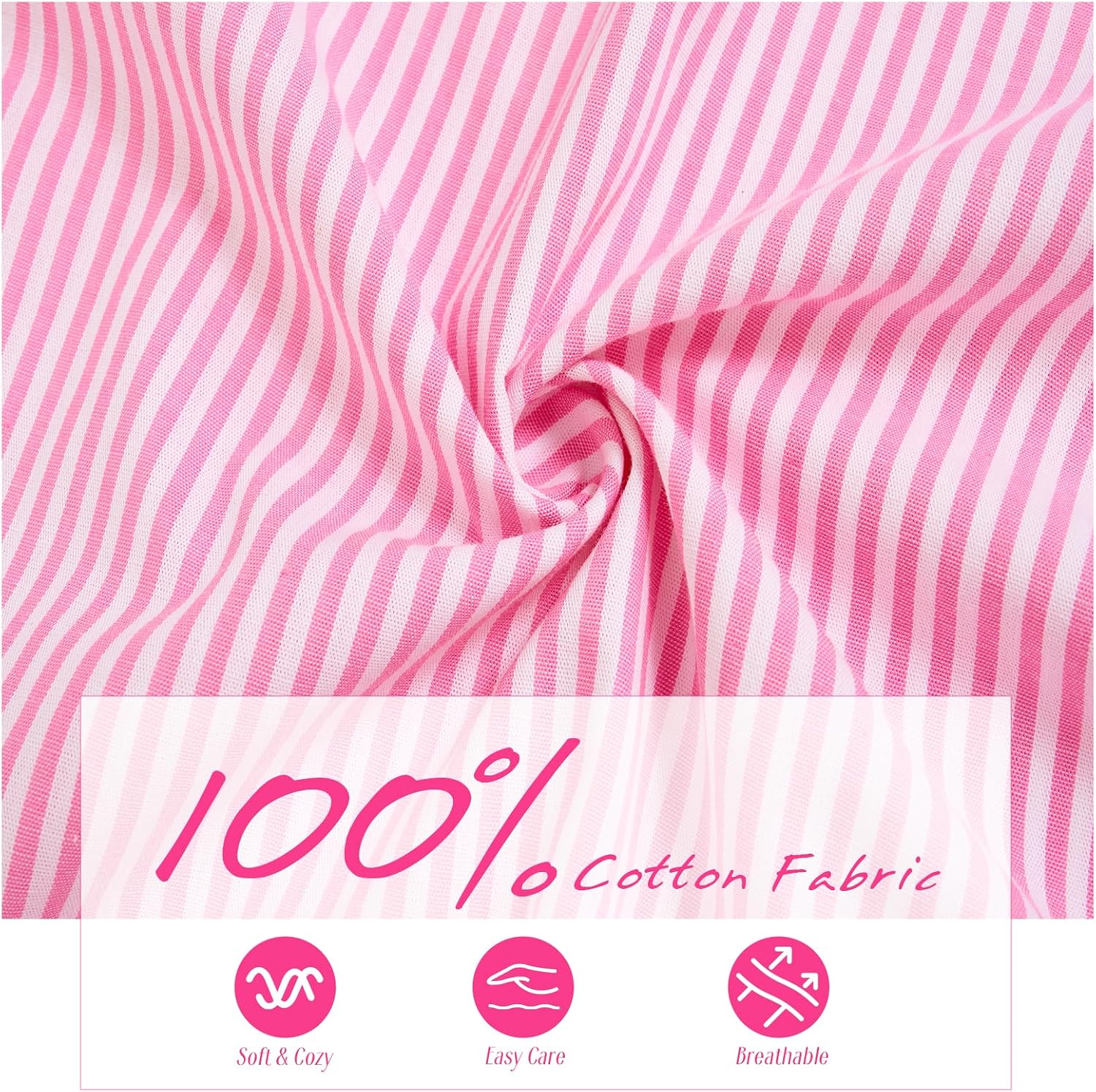 Capoda Women Summer 2 Piece Outfit Cotton Striped Square V-Neck Lantern Sleeves Top High Waist Shorts for Women