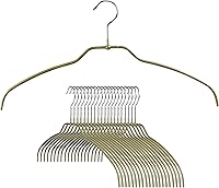 Vista 9 de Mawa Reston Lloyd Silhouette - Percha de camisa antideslizante que ahorra espacio, estilo 42 pies, paquete de 20, plateado, 20