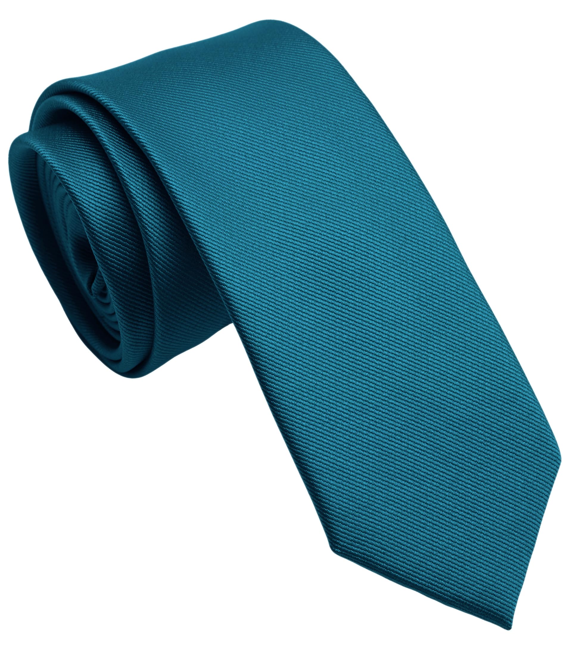 Skinny Ties for Men, 2.5-Inch Slim Neckties, Solid Color Packs