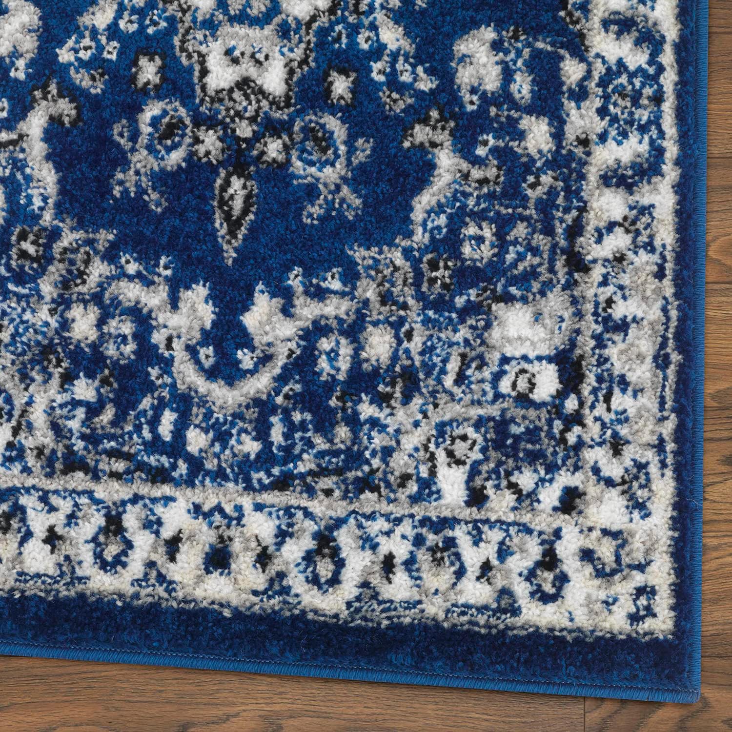 Antep Rugs Oriental 2x3 Traditional Medallion Indoor Runner Rug Siesta (Navy Blue, 2' x 3')