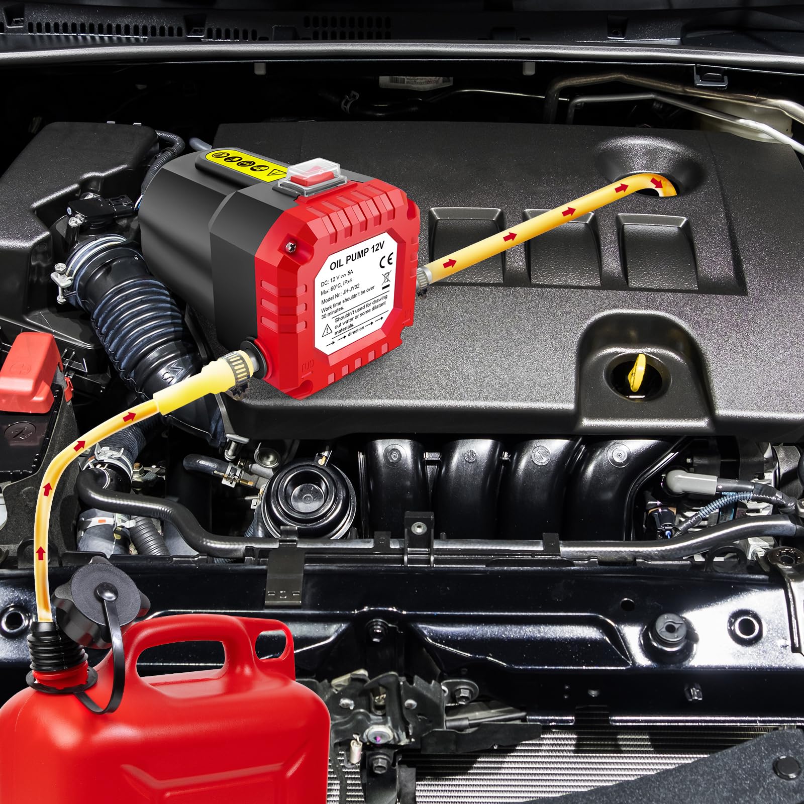 Pompe d'aspiration d'huile 12V 100W essence diesel fioul abzieher transfert pompe à huile auto