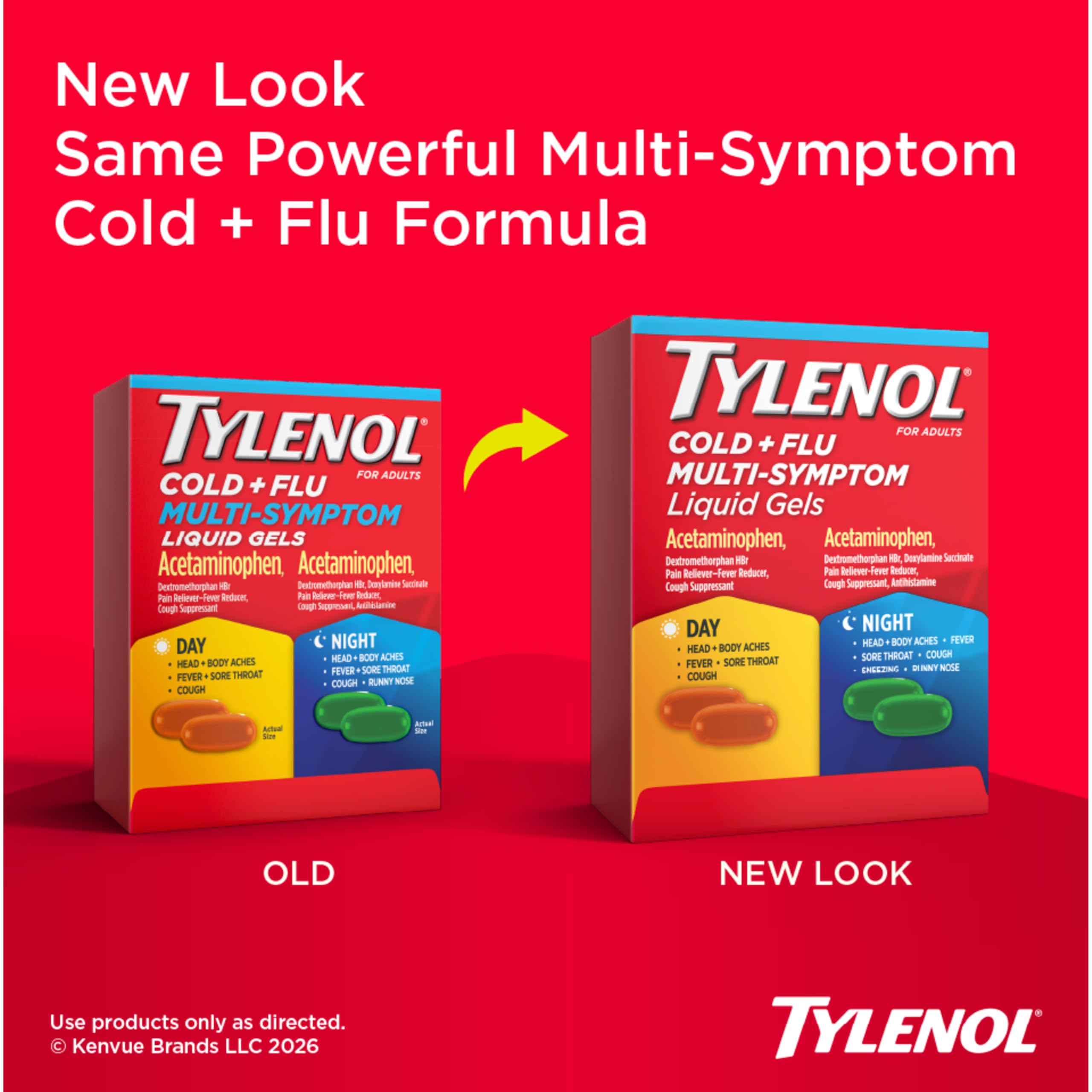 Tylenol Day & Night Cold & Flu Liquid Gels, Combo Pack, 24 ct — Amazon image 4