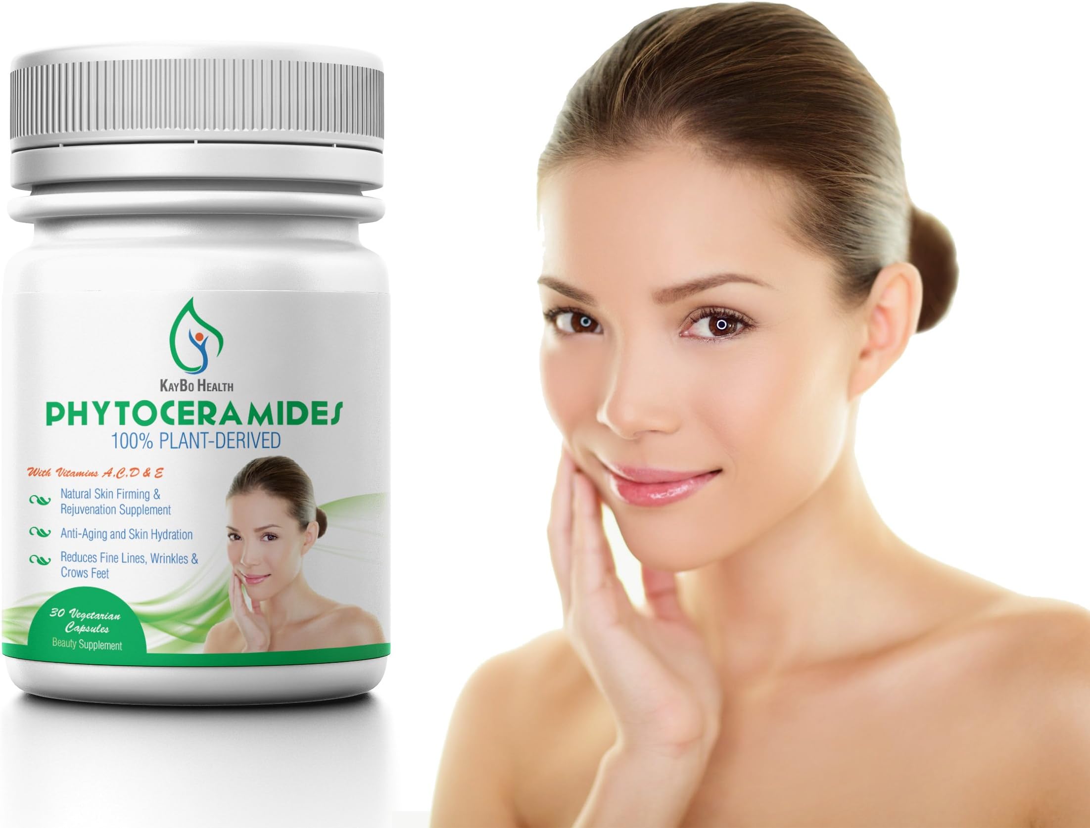 KayBo Beauty 100% Plant Derived Phytoceramides Beauty Supplements, 30 Capsules