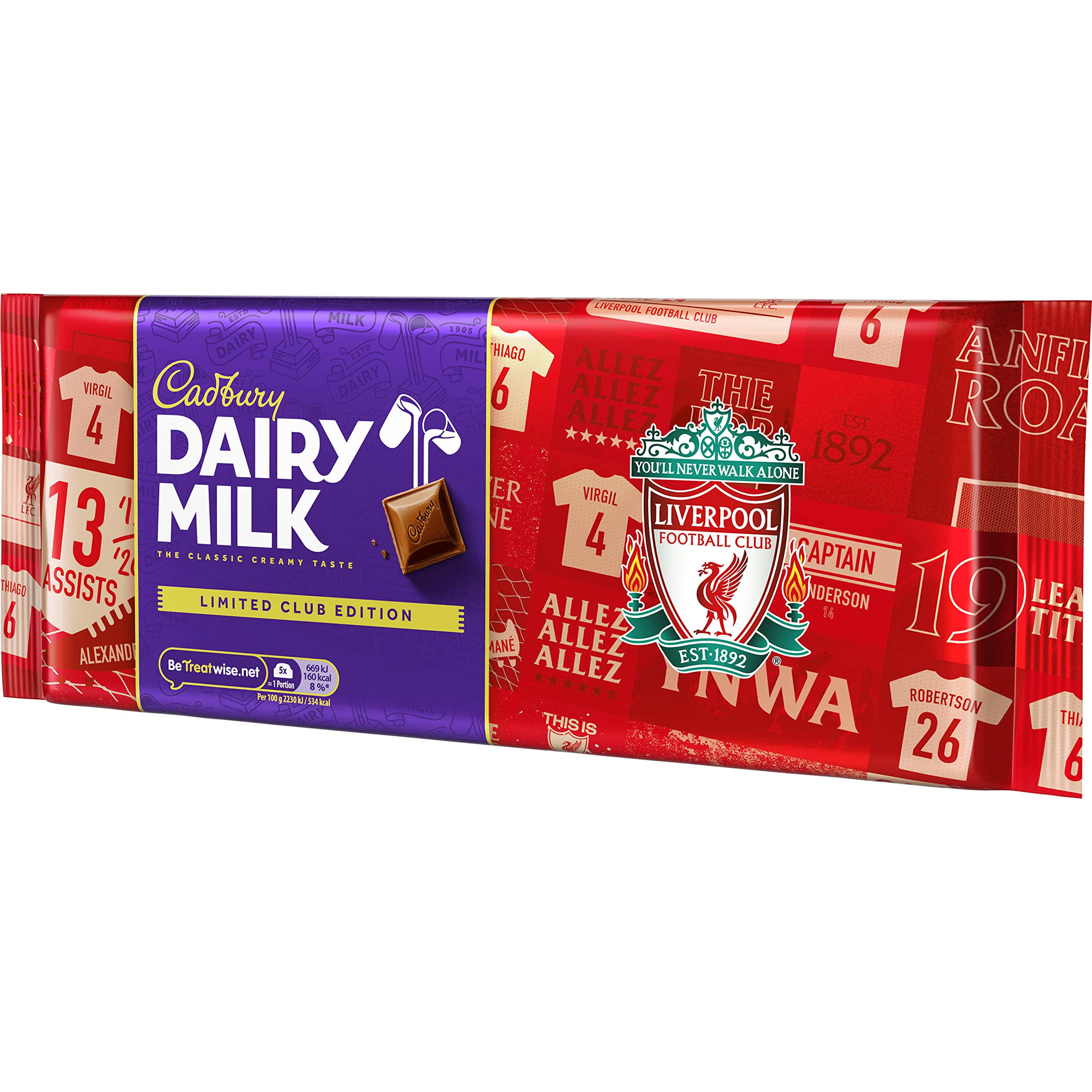 cadbury Dairy Milk Liverpool Football Club Edition Chocolate Gift Bar