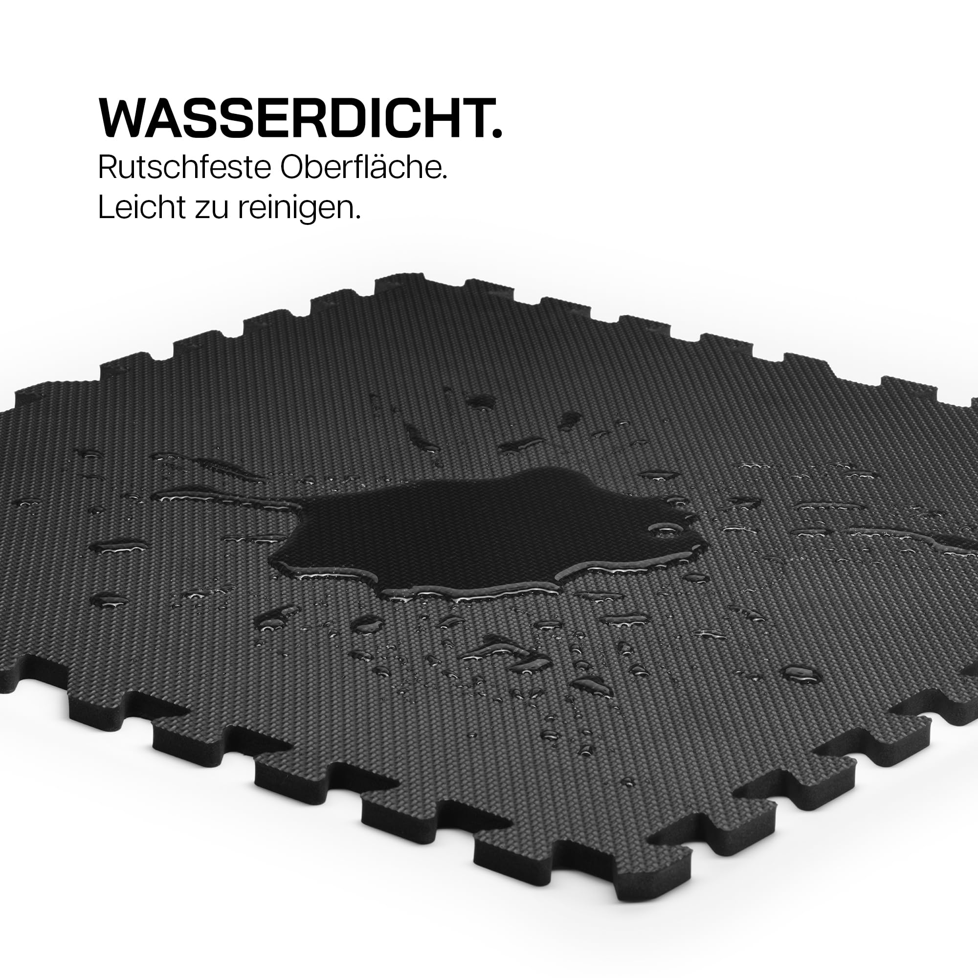 ERIC Flag Bodenschutzmatte Fitness | 6 Modulare Eva Puzzlematten + Rand, große Fläche 178x120x1 cm (2,13 m²), BPA-freier Eva-Schaum | rutschfest, Stoßdämpfend, | Home Gym, Krafttraining, Garagenboden