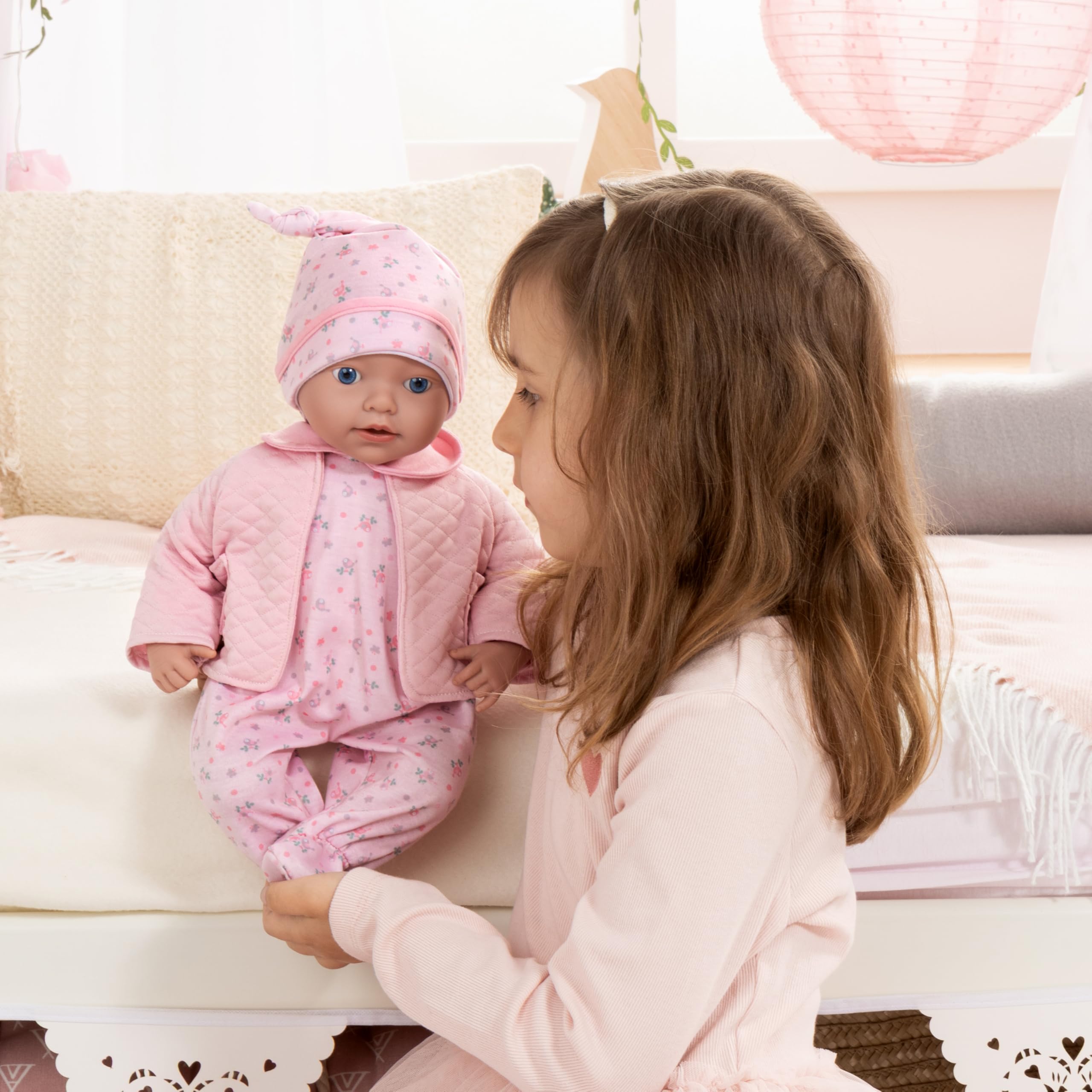 Bayer Design bambola reborn reale 38 cm, come vere, con ciuccio, biberon | bambola neonata, ricca di dettagli, con un bellissimo completino e accessori, ideale per i giochi di ruolo dei bambini