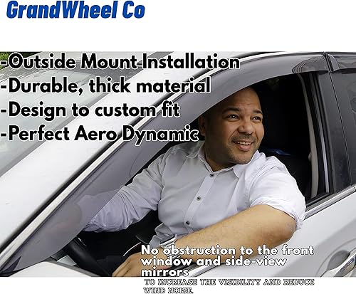 Miniatura 6 de Co - Deflectores de visera de ventilación de ventana lateral tintados ahumados, protectores de lluvia compatibles con Ford F-150 SuperCab 2015-2022