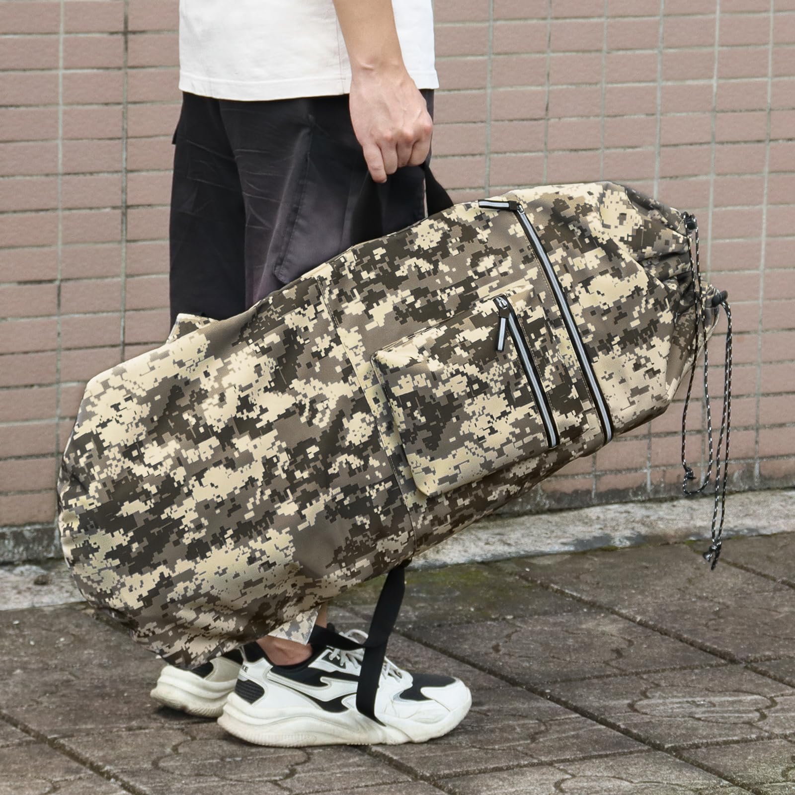Zaino per skateboard, impermeabile, con tasca esterna e tracolla regolabile, custodia universale da 34 pollici per Cruiser e Longboard, mimetica
