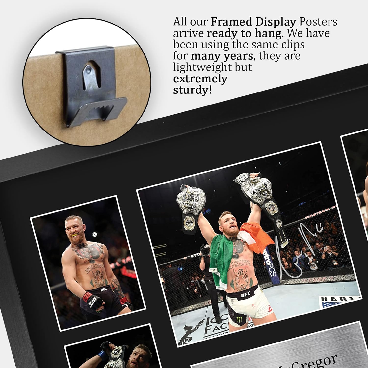 HWC Trading Conor McGregor Ultimate Fighting Champion Notorious 16 x 12 inch (A3) Printed Gifts Signed Autograph Picture for UFC Memorabilia Fans - 16" x 12" Framed