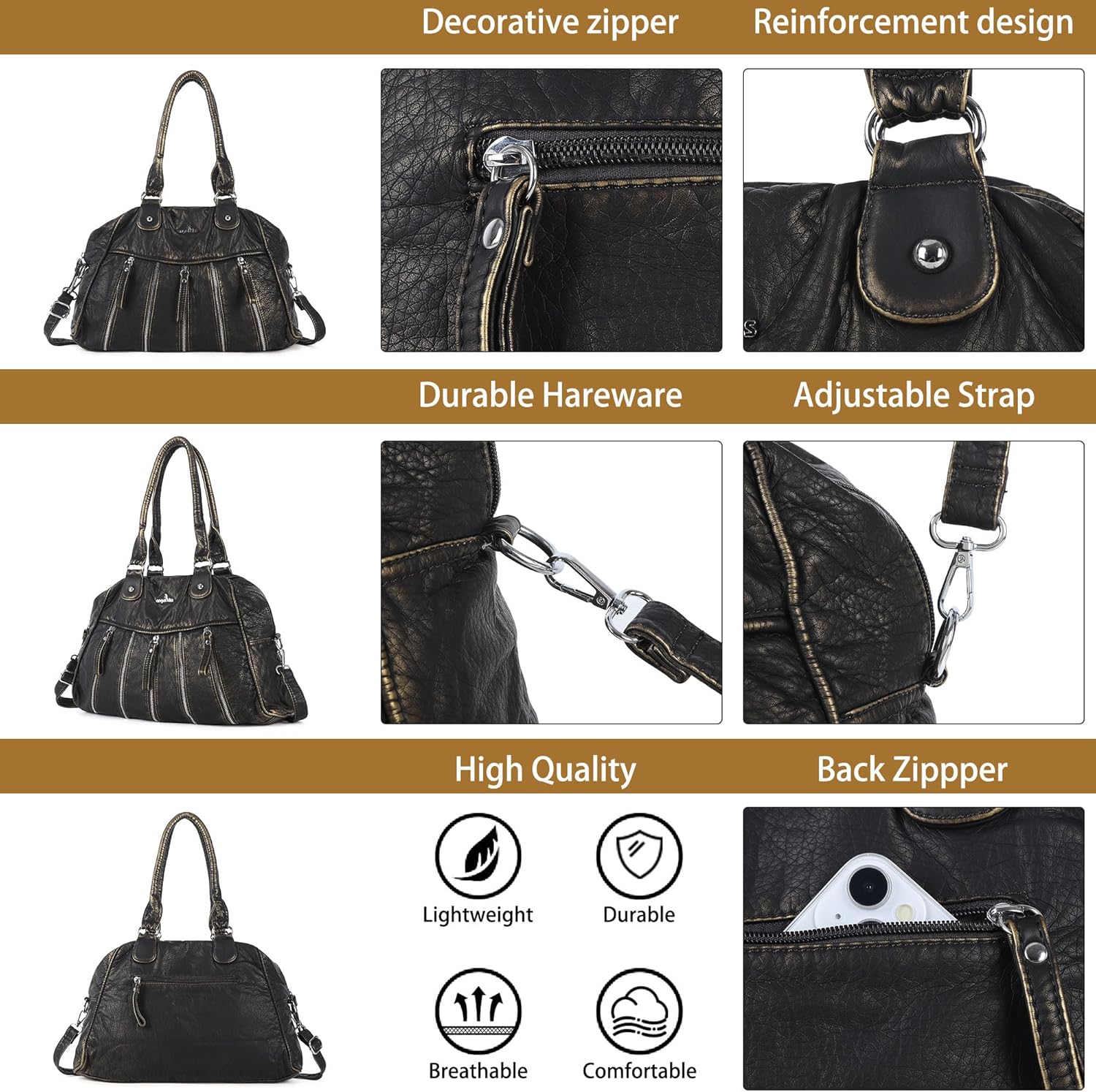 Angel Kiss Purses for Women Trendy Soft Shoulder Purses and Handbags Hobo Bags