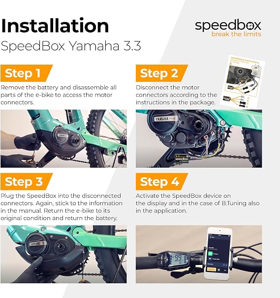 SpeedBox 3.3 Compatible with Yamaha Motors PW-X3, PW-S2, YDX-Moro/E-bike Tuning Chip