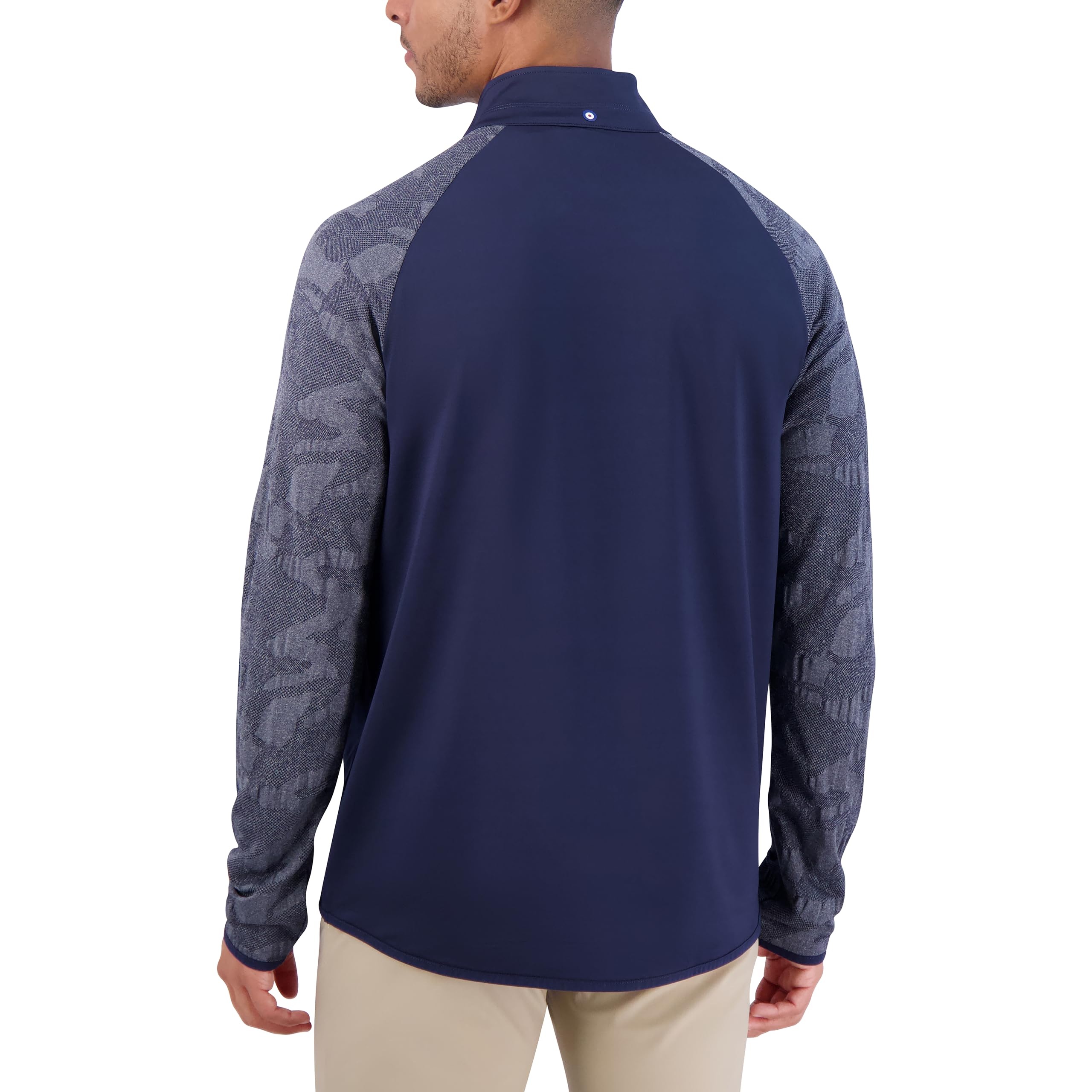 Ben Sherman Camo Jacq Sleeve Quarter Zip Top Suéter sin Botones para Hombre