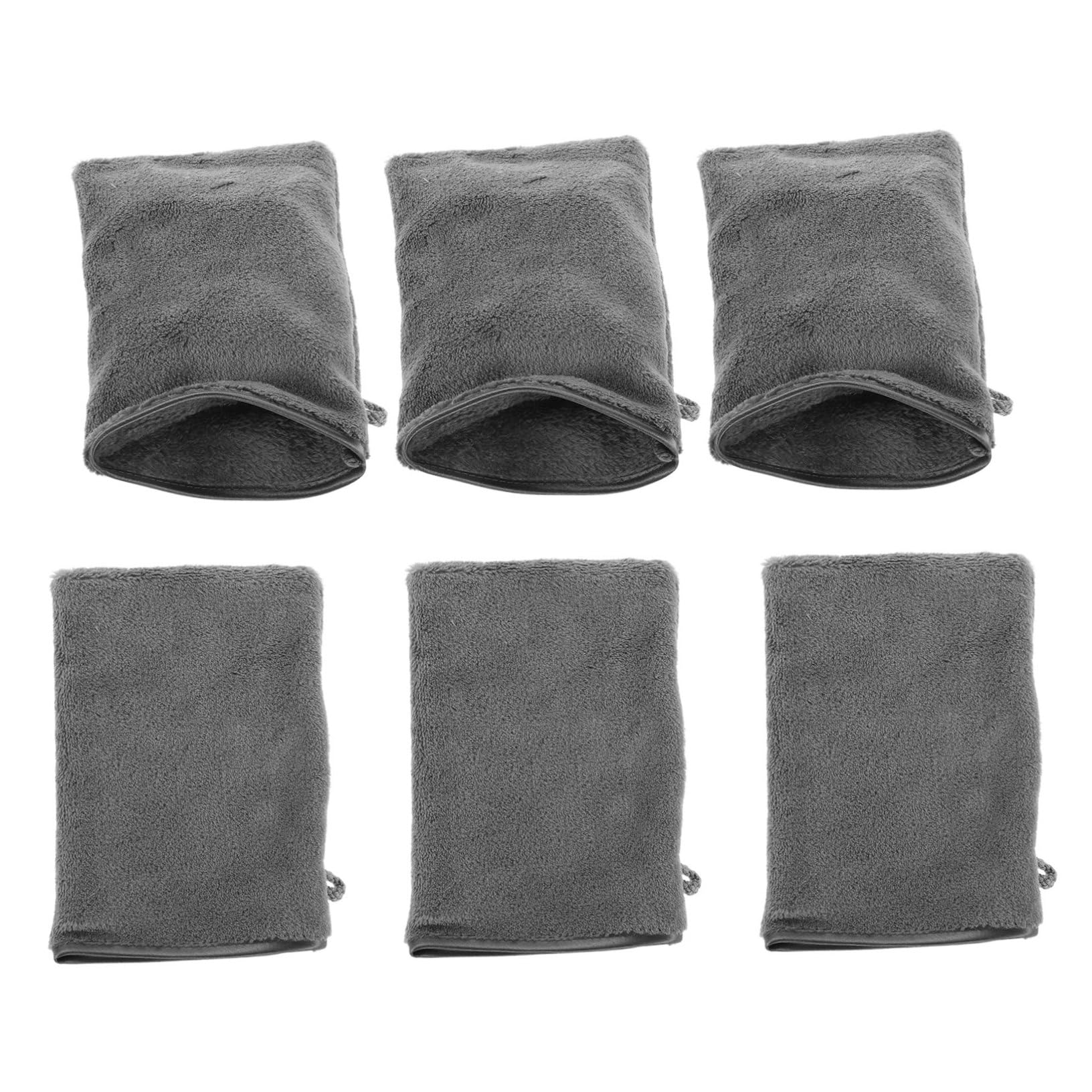Gogogmee 6 Pack Reusable Spa Mitts Soft Face Mitten for Bath Makeup Remover Mittens Super Absorbent Face Wash Mitts Fiber Body Wash Soft Washing Reusable Cloths Elegant Bathroom Accessory