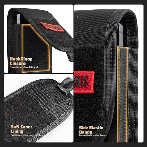 Miniatura 6 de OneTigris - Bolsillo grande para smartphone de 5.5 pulgadas con funda Otterbox o Survivor